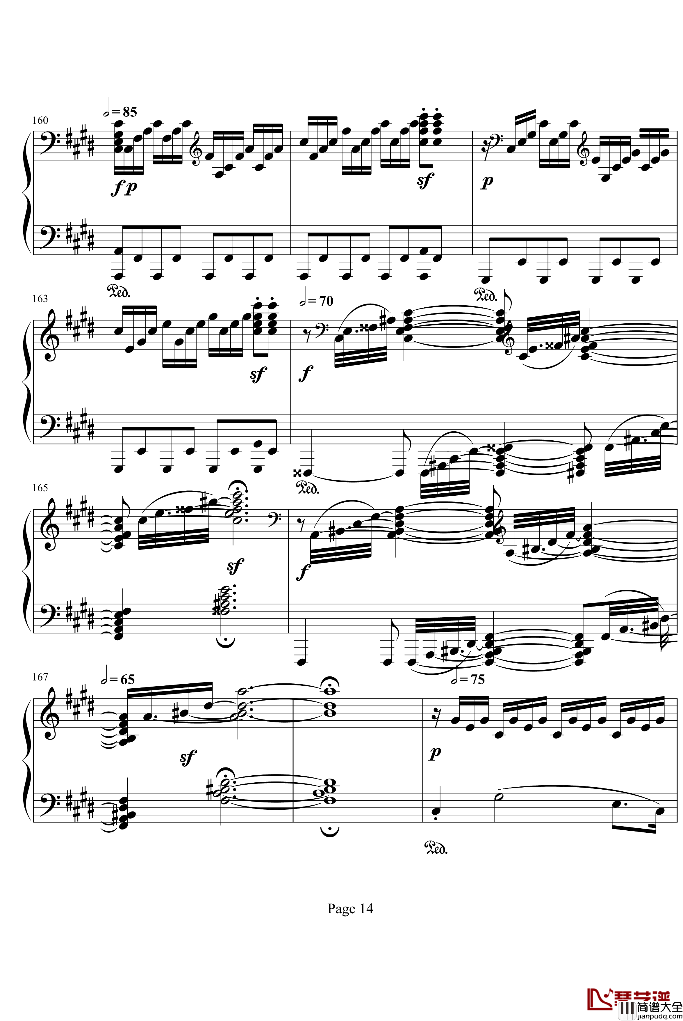 月光奏明曲钢琴谱_作品27之2_贝多芬_beethoven