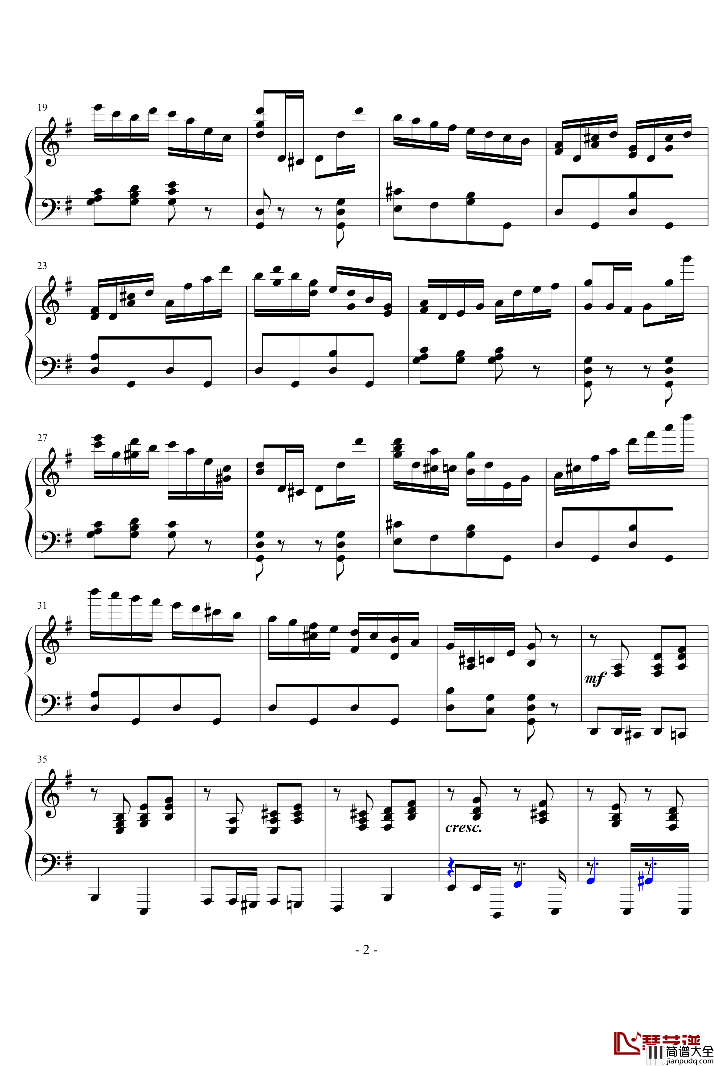 胡桃夹子钢琴谱_俄罗斯舞曲_柴科夫斯基_Peter_Ilyich_Tchaikovsky