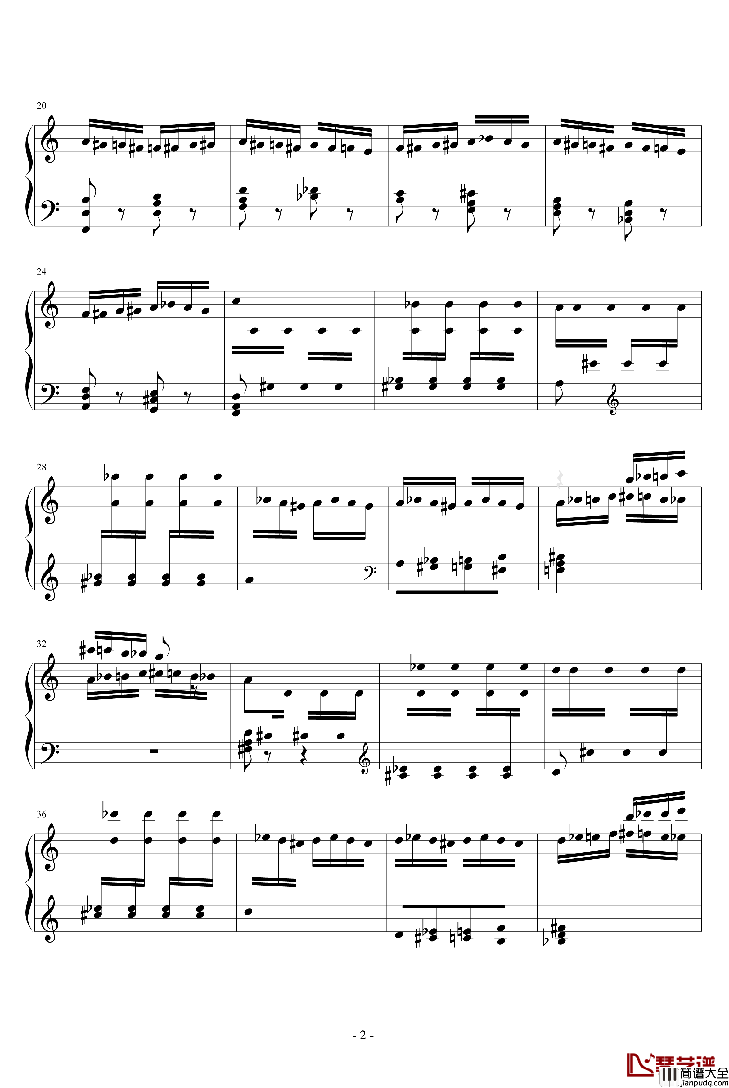 野蜂飞舞钢琴谱_Maksim演奏原版_马克西姆_Maksim·Mrvica