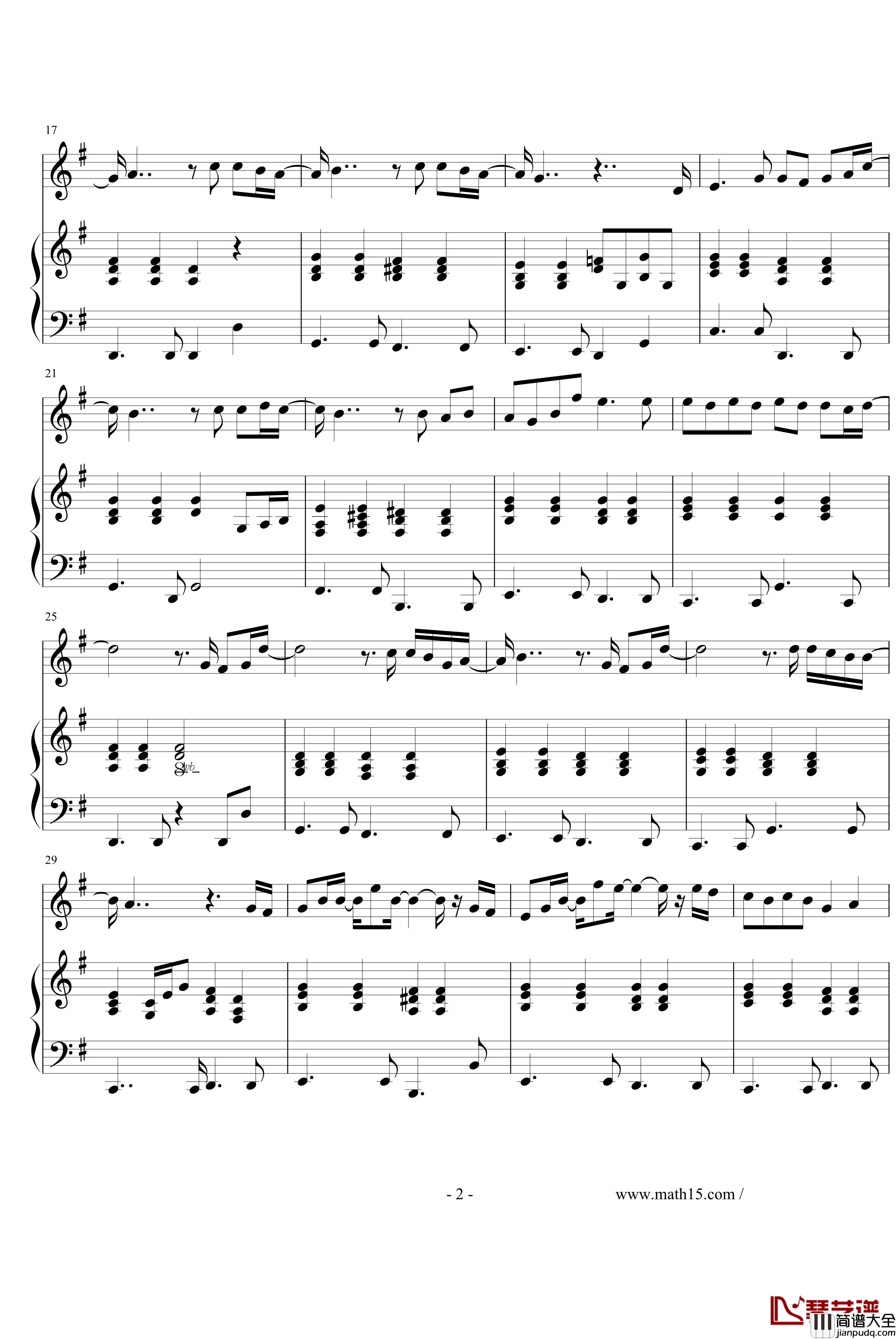 Because_of_Math钢琴谱_数联天地主题曲_蓝幻影麒麟