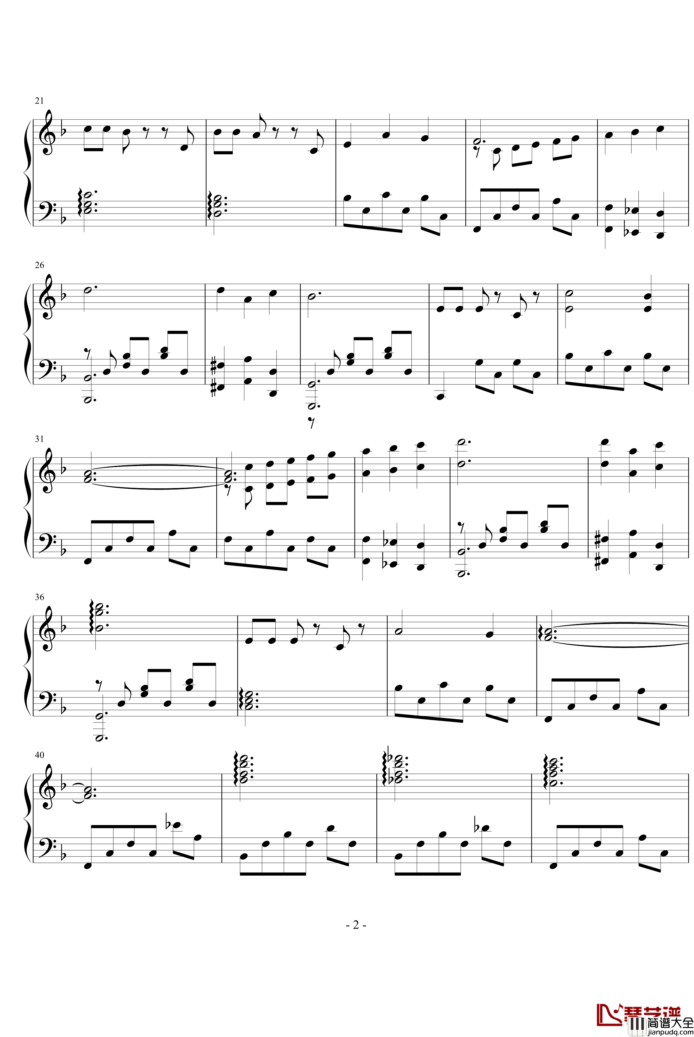 我爱妈妈的眼睛钢琴谱_中国名曲