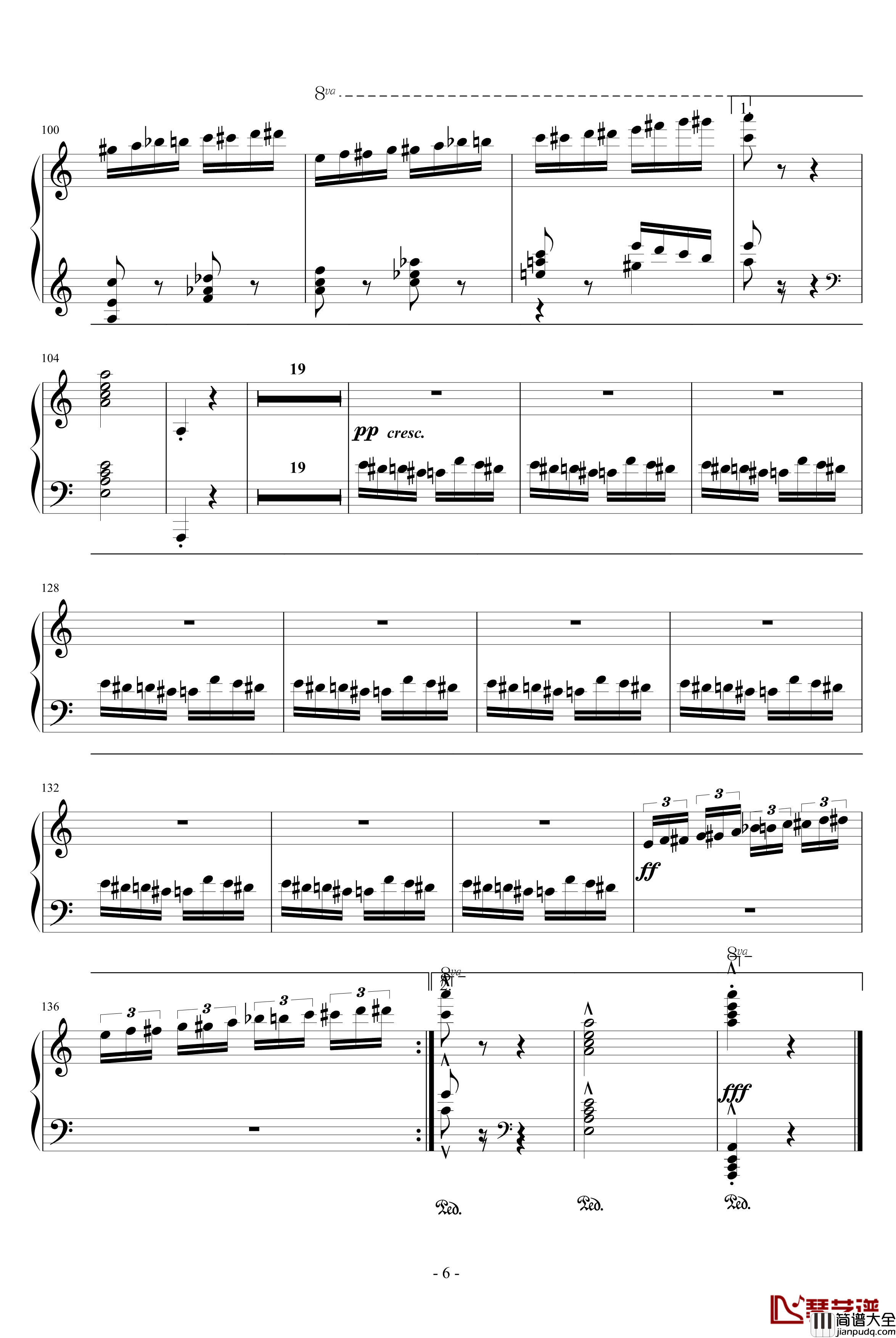 野蜂飞舞钢琴谱_Maksim演奏原版_马克西姆_Maksim·Mrvica