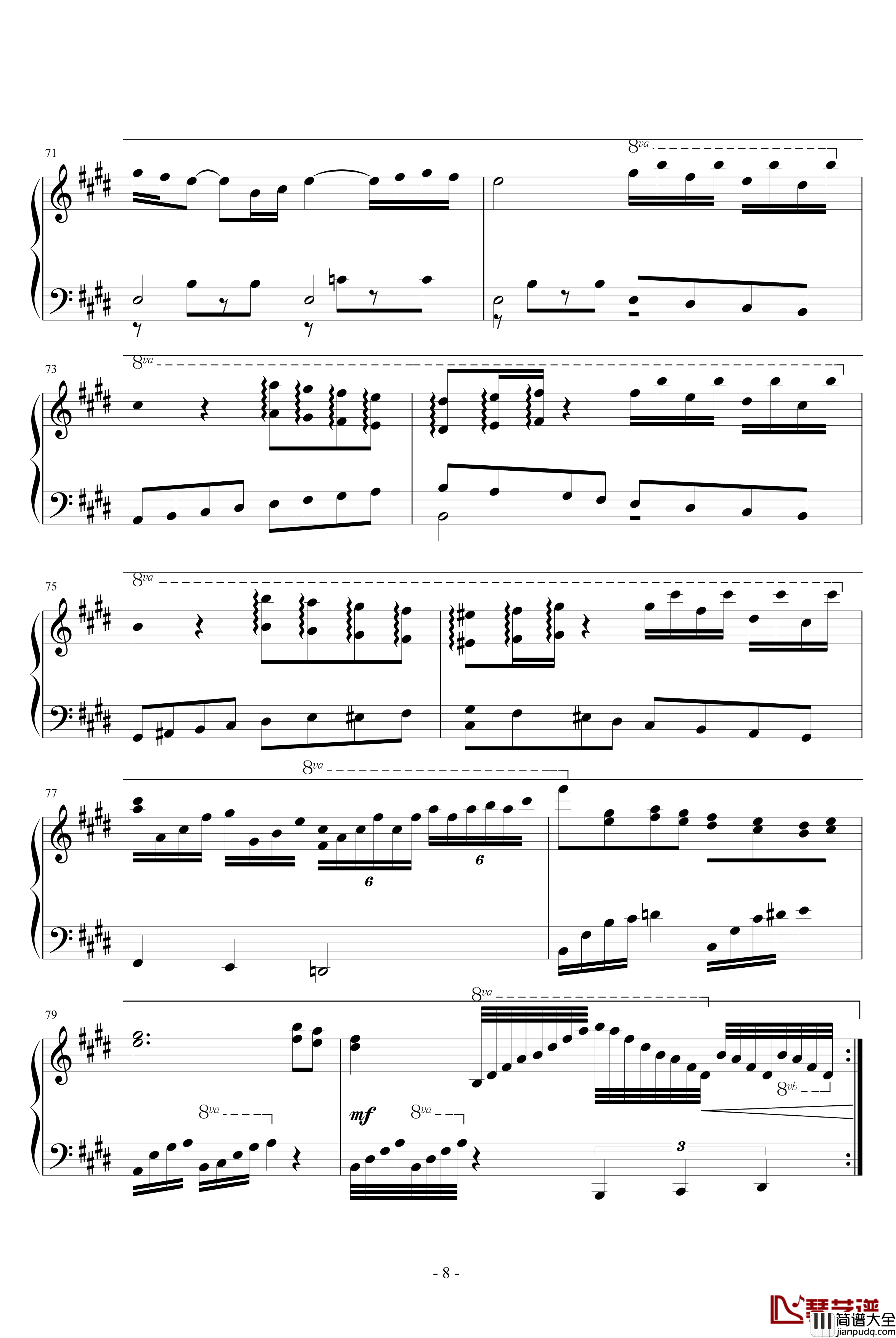 melodies_of_life钢琴谱_最终幻想