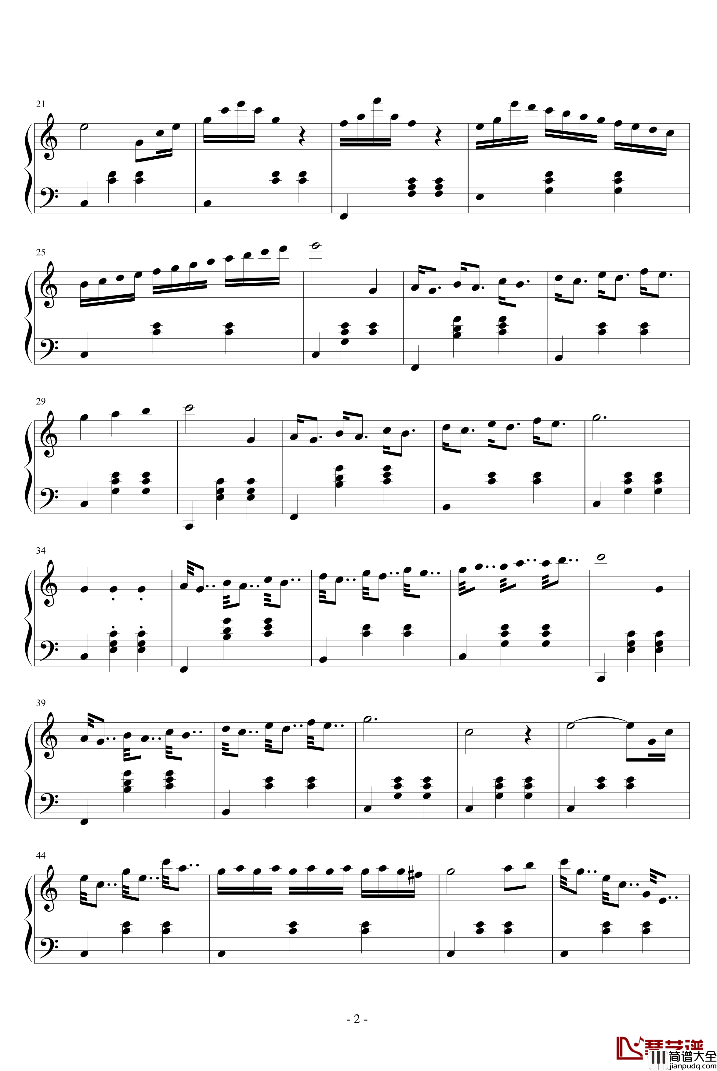 圆舞曲钢琴谱_梦的世界