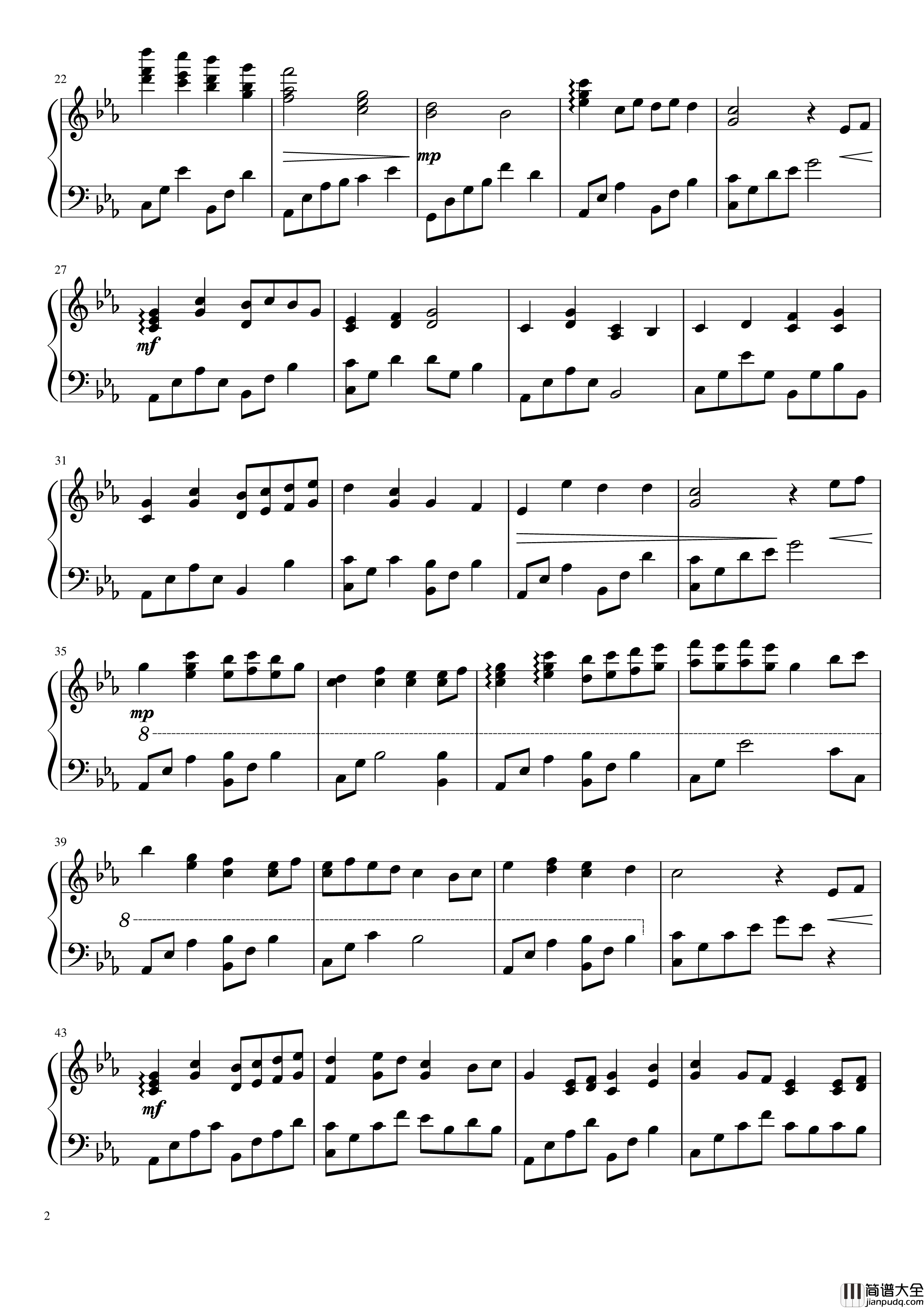 I_miss_you_so_bad钢琴谱__辉夜大小姐想让我告白_第11话插入曲_辉夜大小姐想让我告白