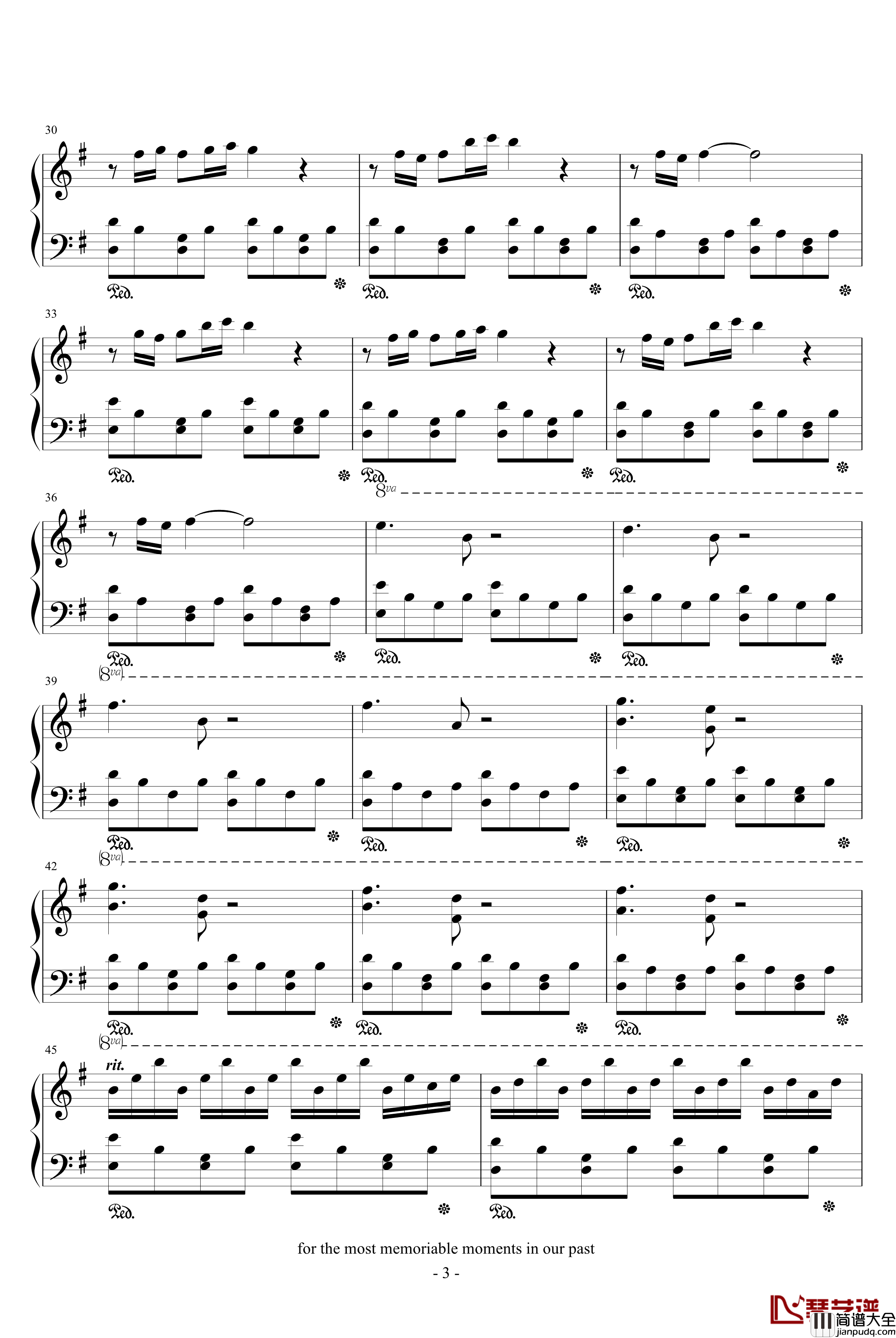 天使爱美丽钢琴谱_Yann_Tiersen