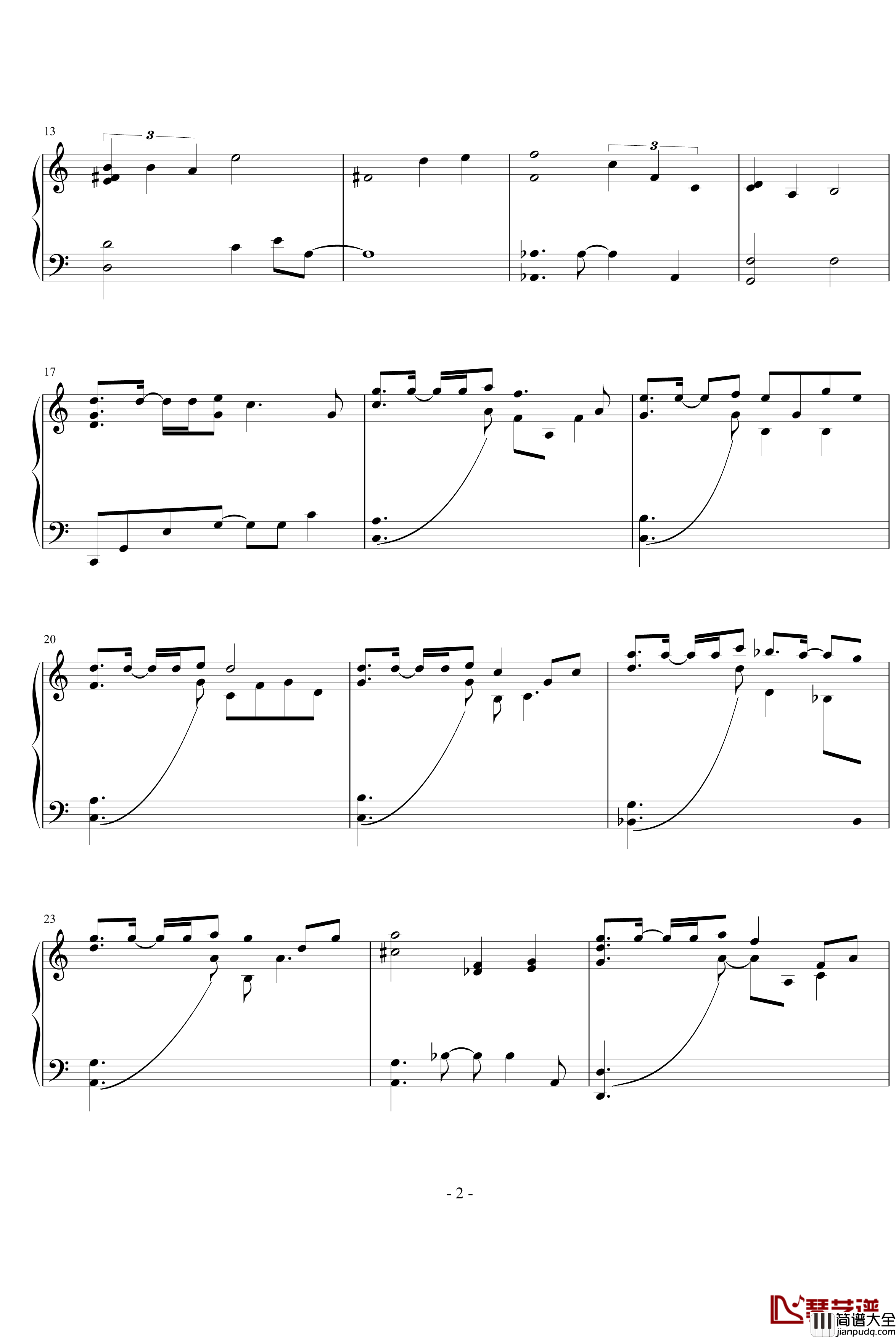 Sky钢琴谱_Yiruma