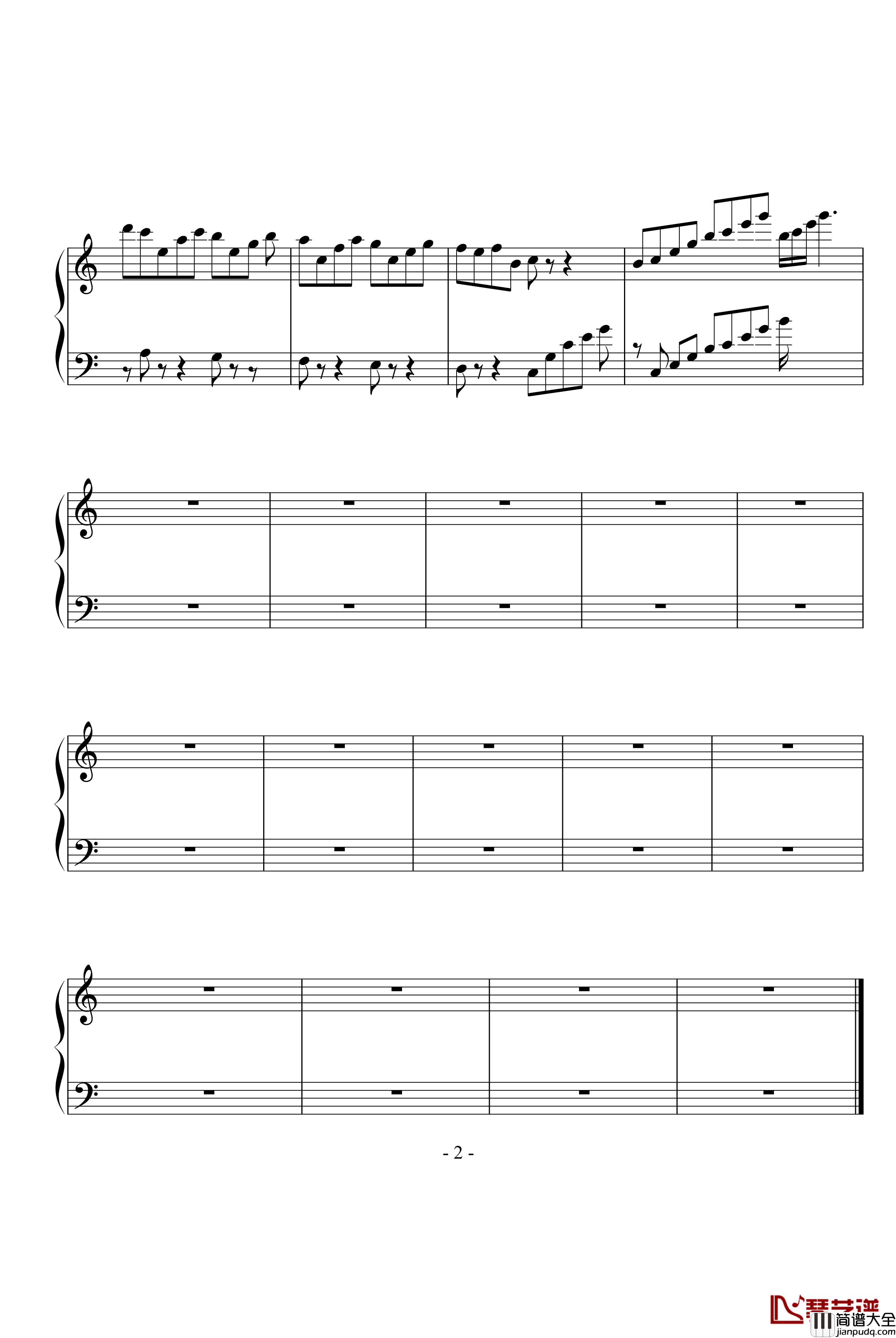 Rain_and_Tears钢琴谱_升八度完整_林文信