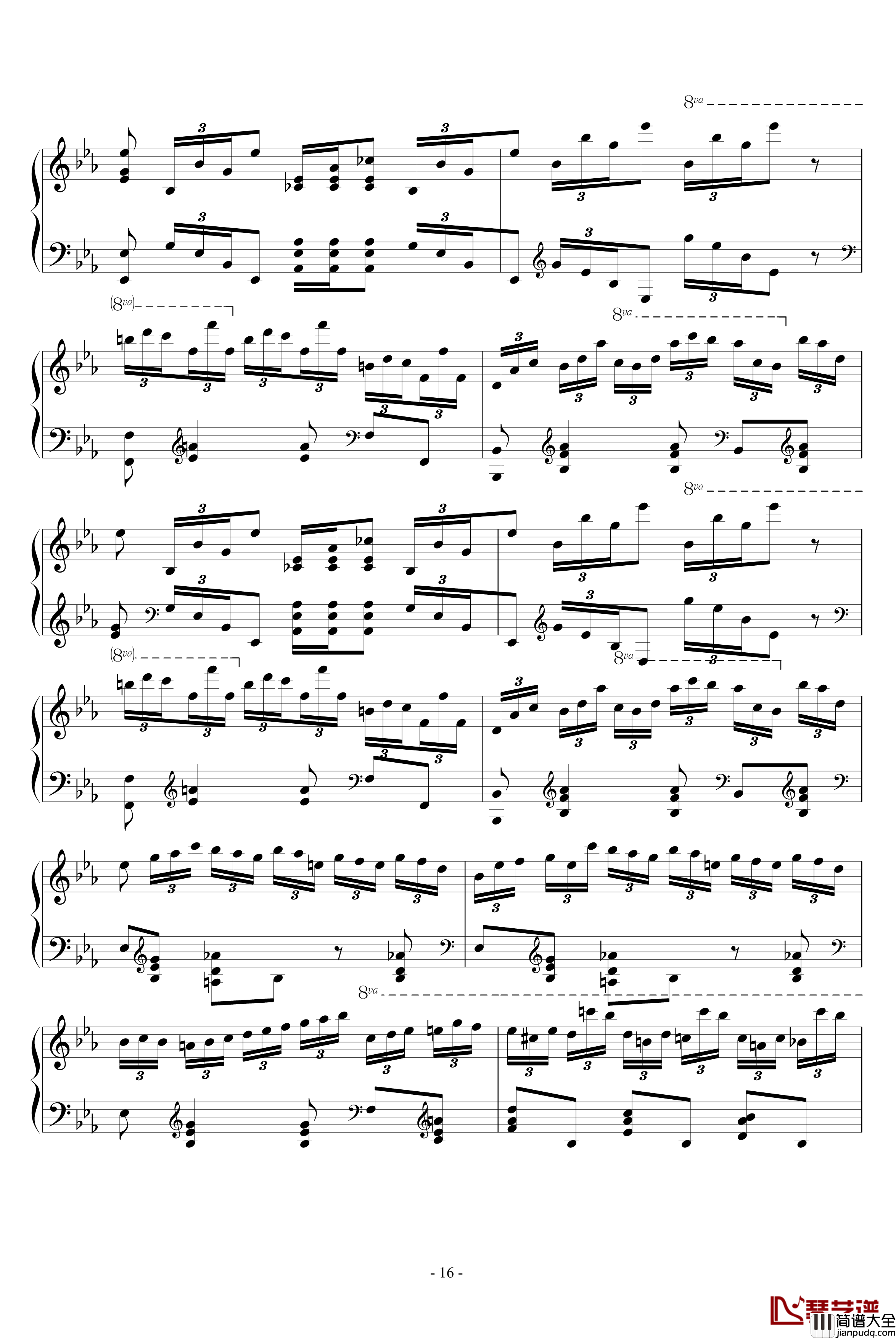 肖邦大波兰舞曲opus22钢琴谱_肖邦_chopin