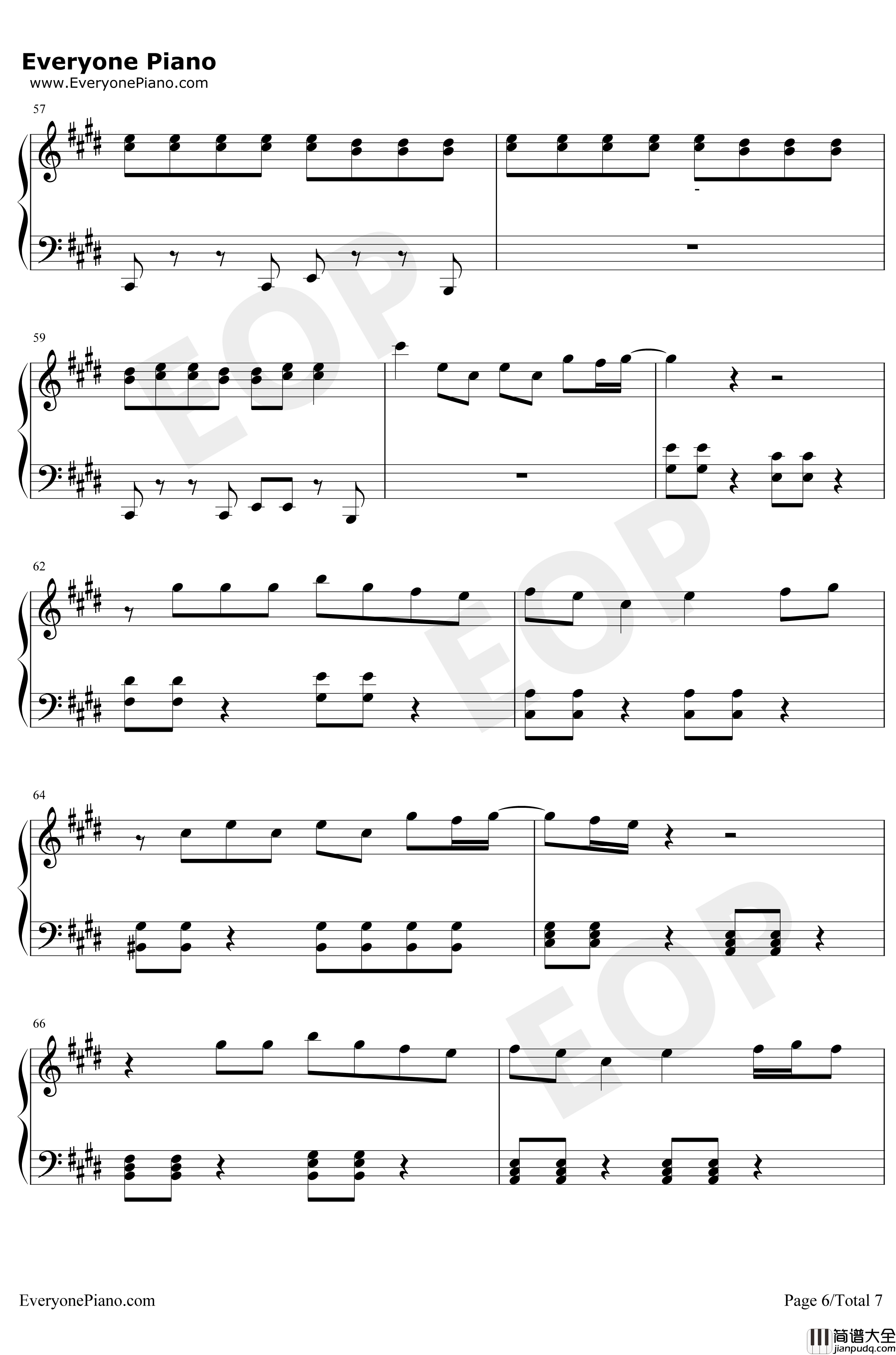 Sucker钢琴谱_JonasBrothers