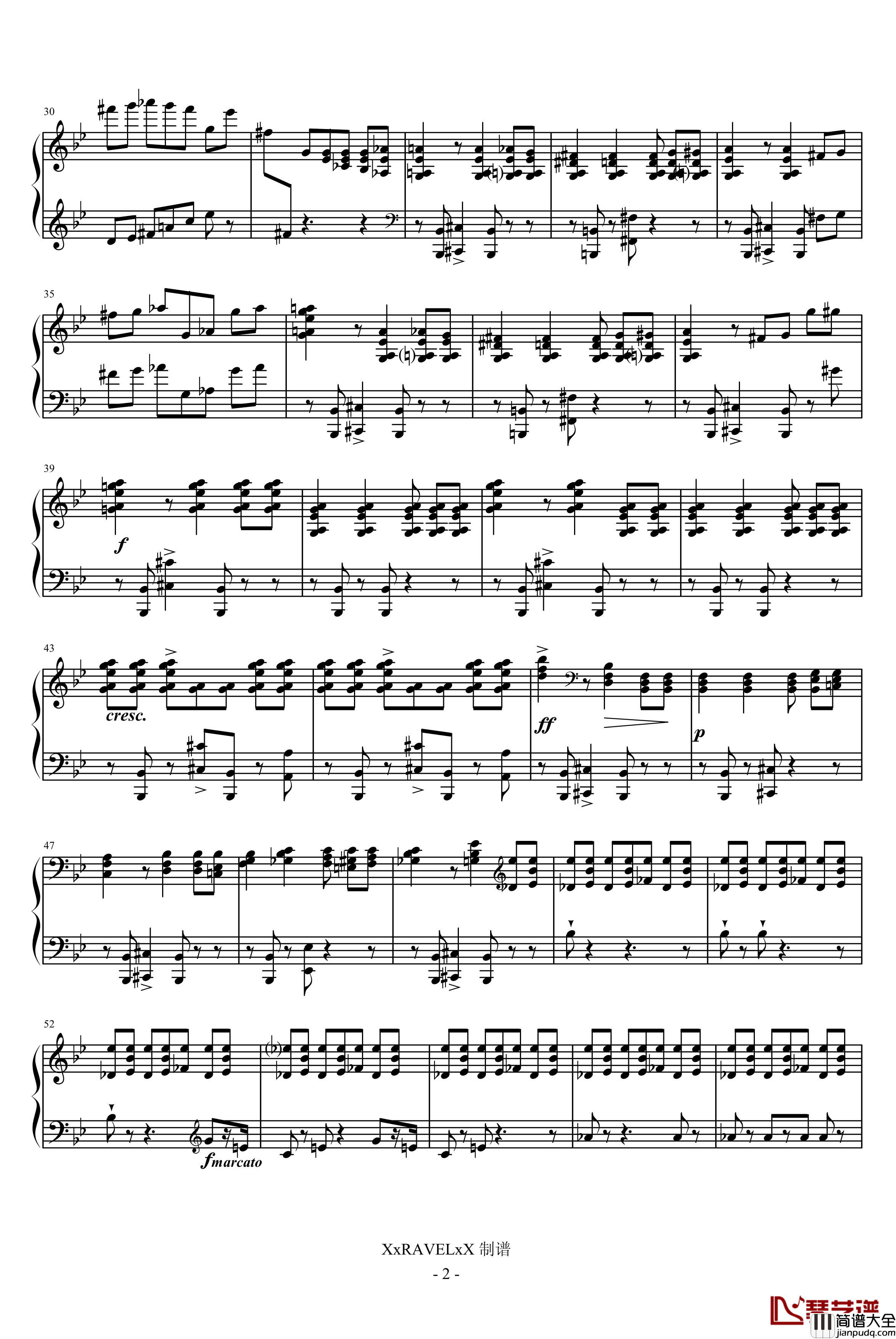 第七钢琴奏鸣曲钢琴谱_第三乐章_普罗科非耶夫