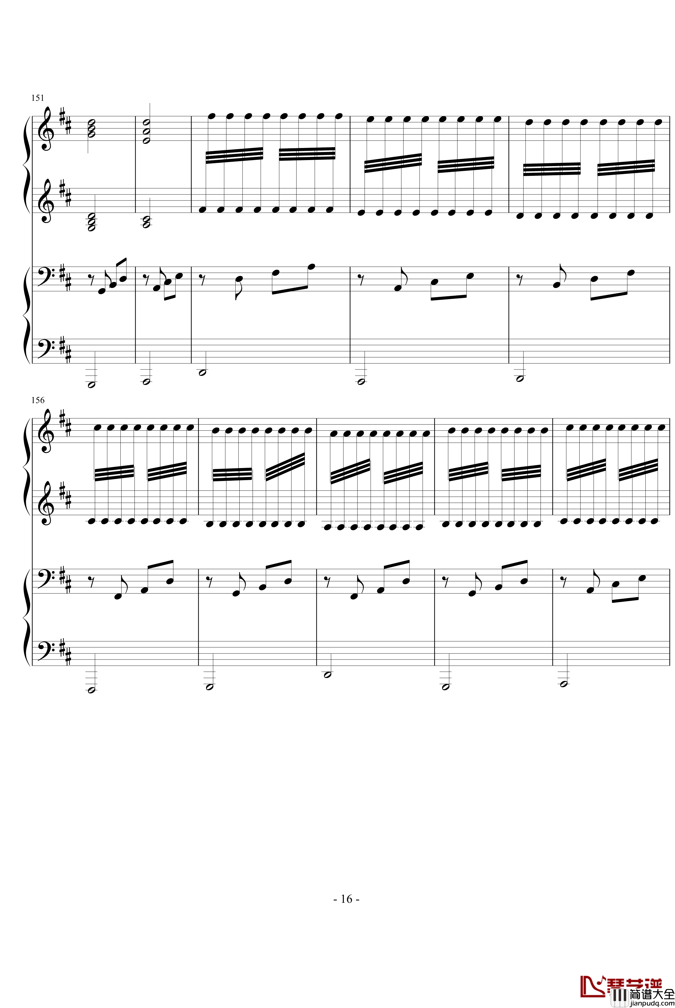 卡农四手联弹钢琴谱_Charm改编版_帕赫贝尔_Pachelbel