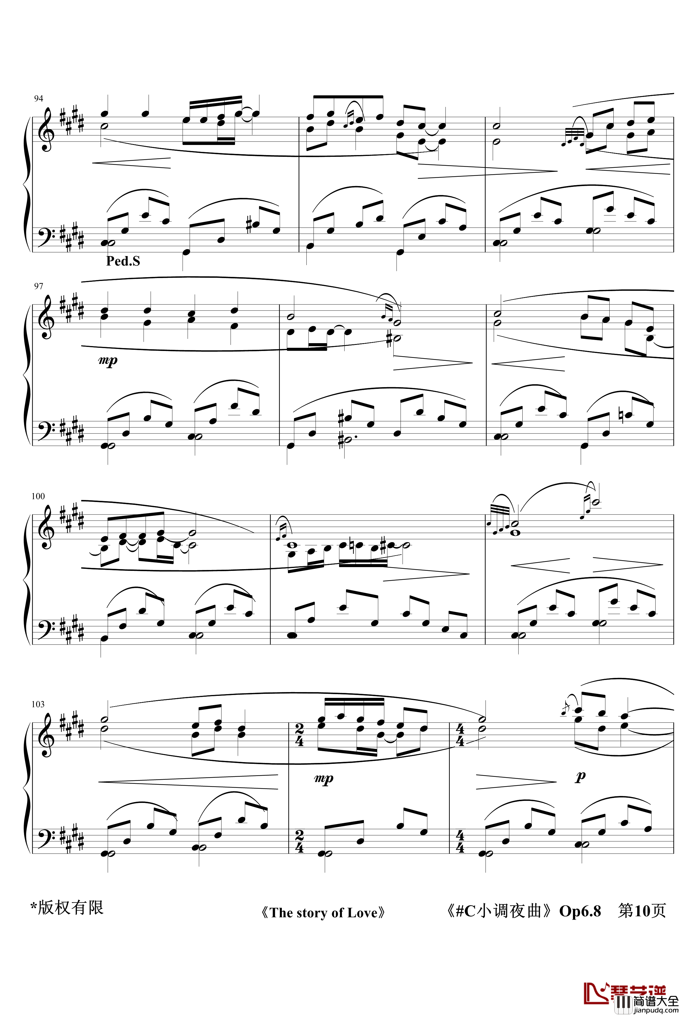 C小调夜曲Op6.8钢琴谱_jerry5743