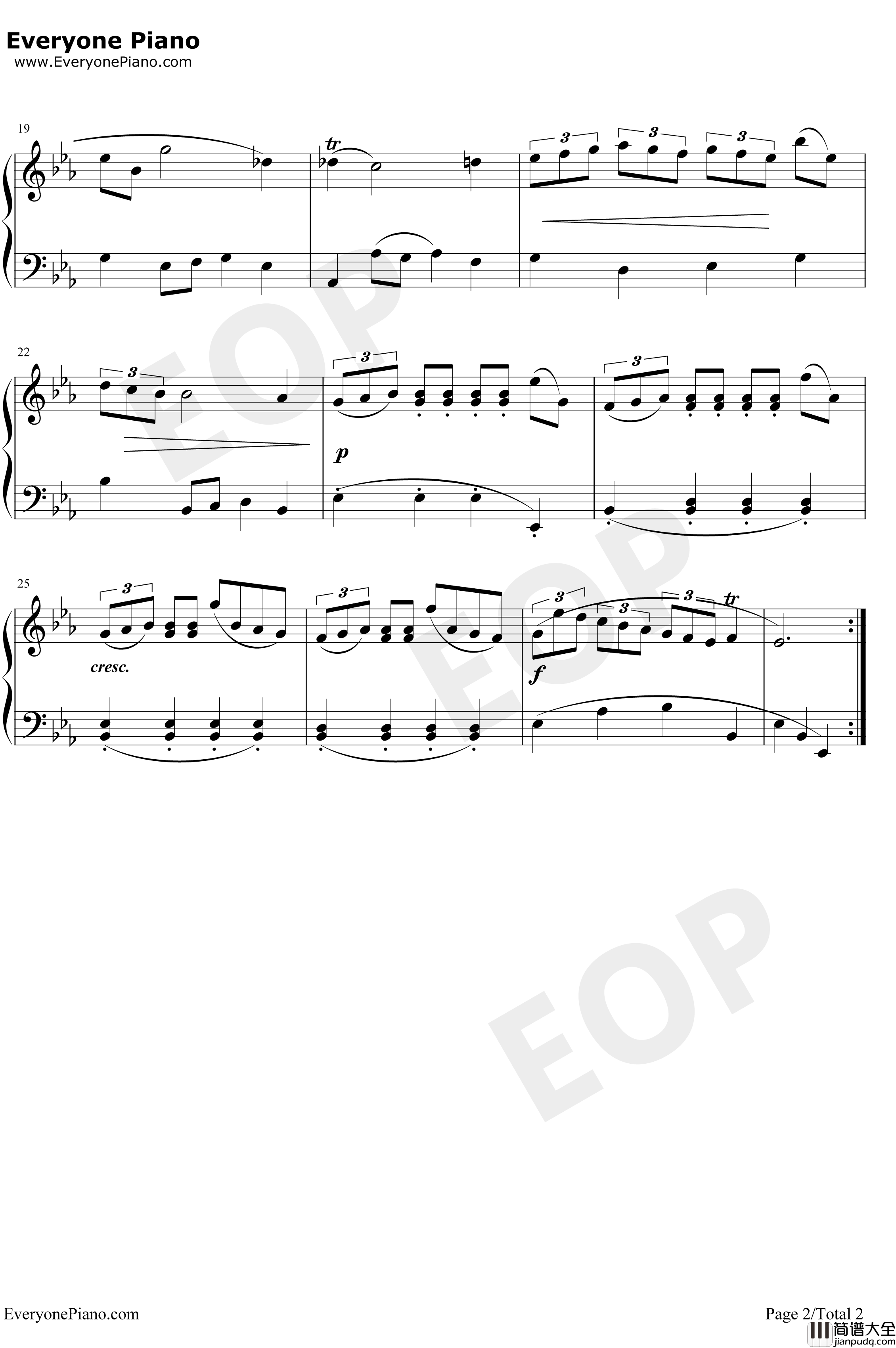 进行曲16钢琴谱_巴赫_巴赫初级钢琴曲集