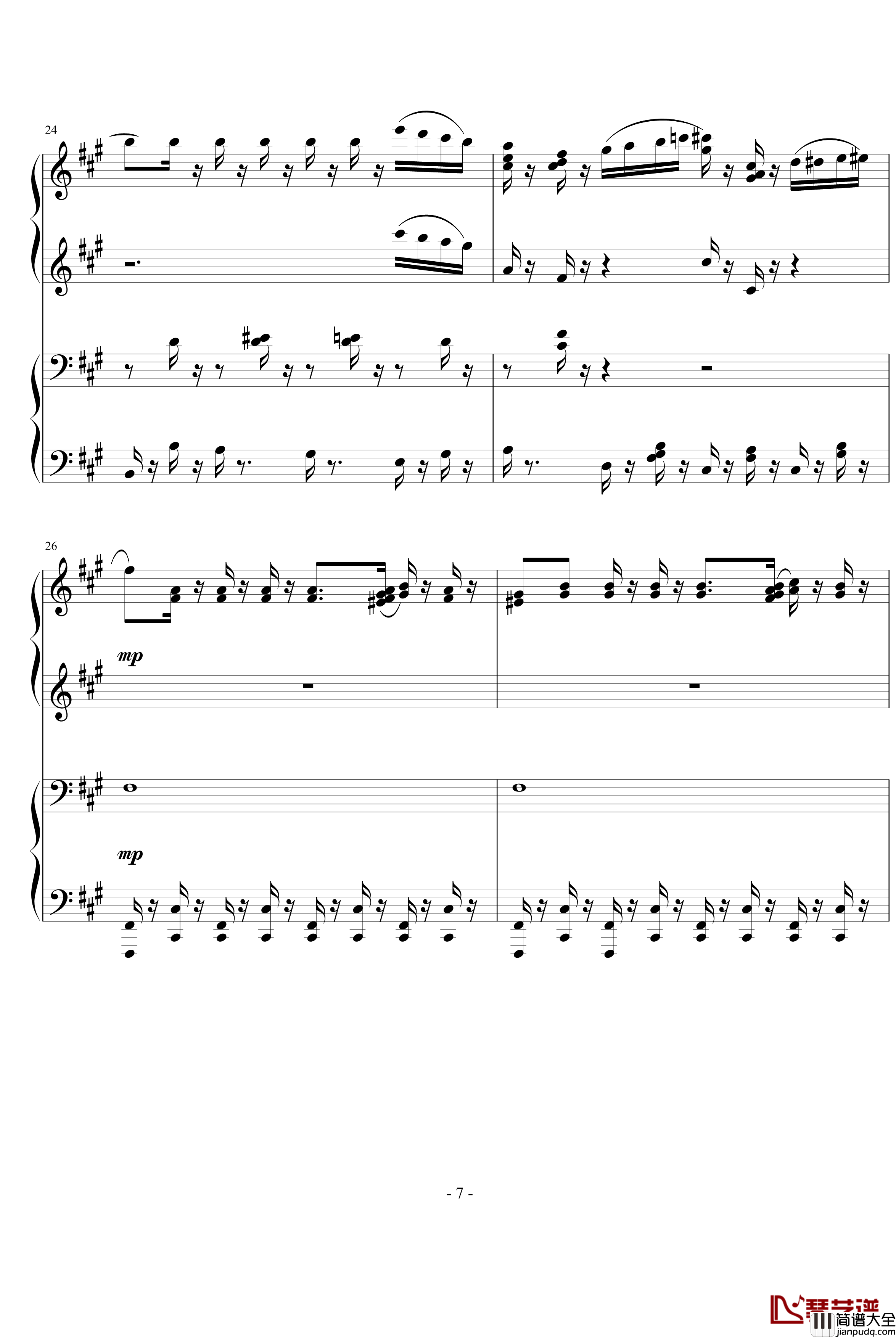 四小天鹅舞曲钢琴谱_柴科夫斯基_Peter_Ilyich_Tchaikovsky