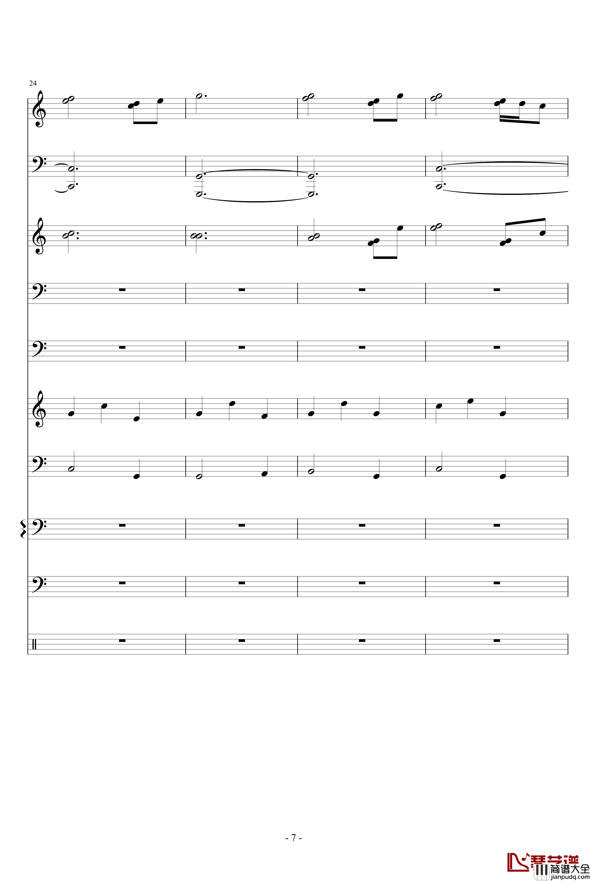 奇异恩典钢琴谱_世界名曲