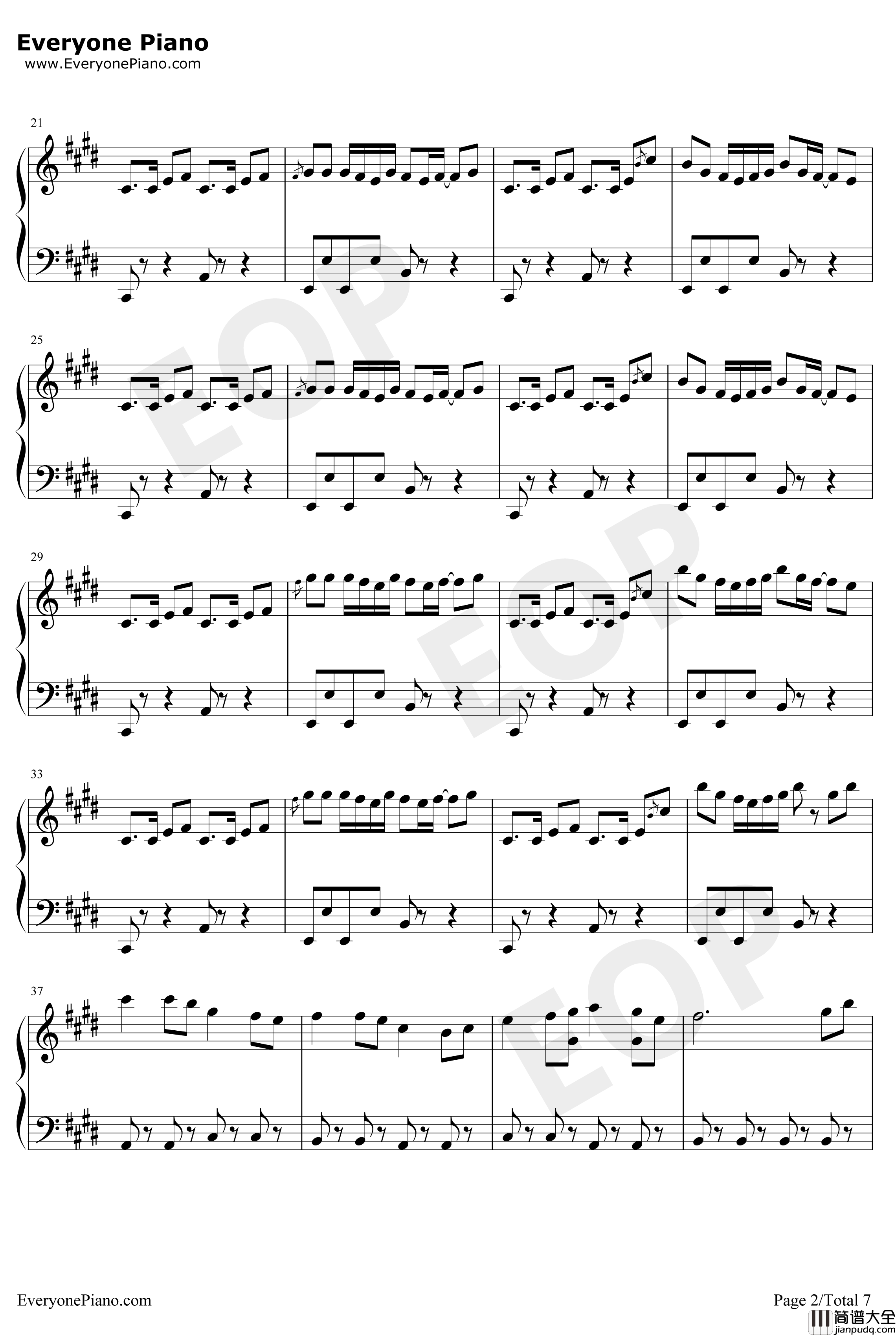 Monody钢琴谱_TheFatRatLauraBrehm_TheFatRat_抖音歌曲