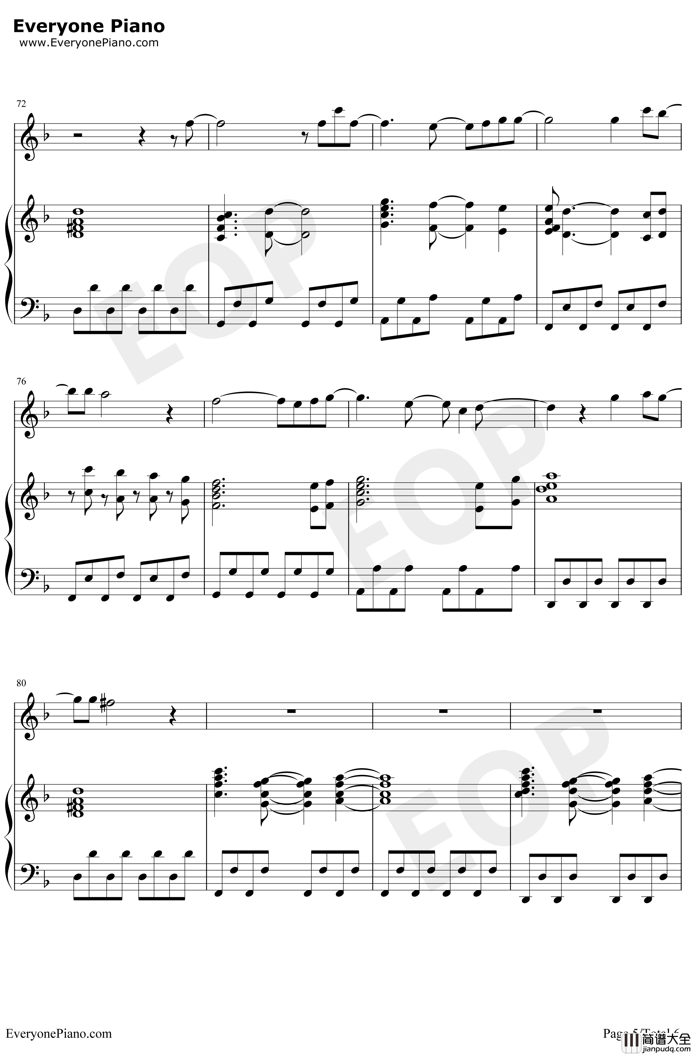 风の辿り着く场所钢琴谱_彩菜_风所达到的地方_Kanon片尾曲