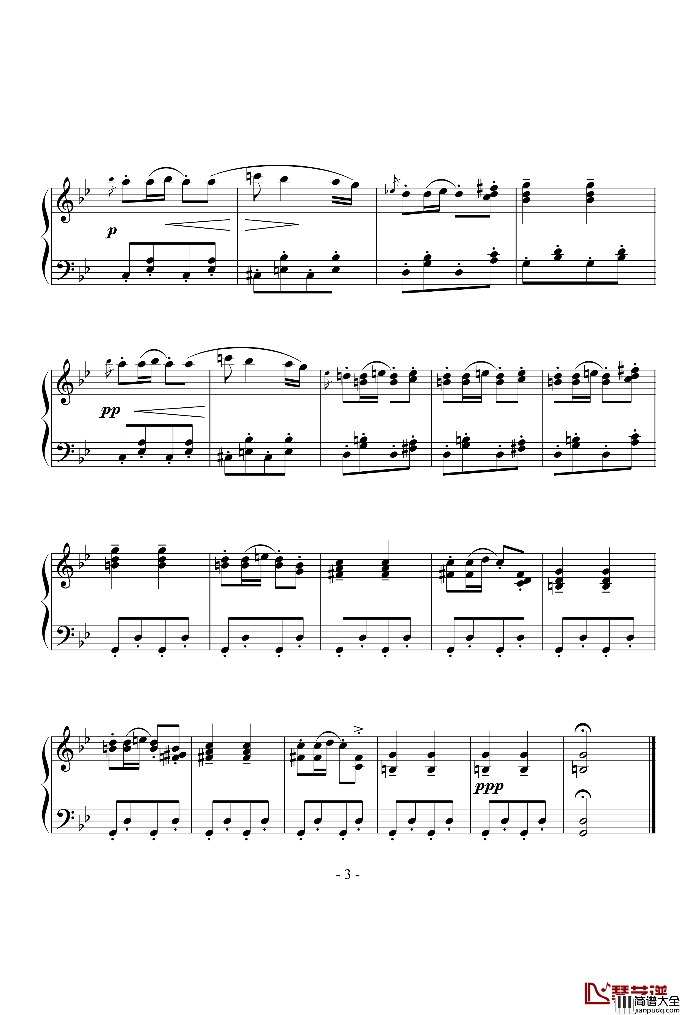 音乐瞬间钢琴谱_舒伯特
