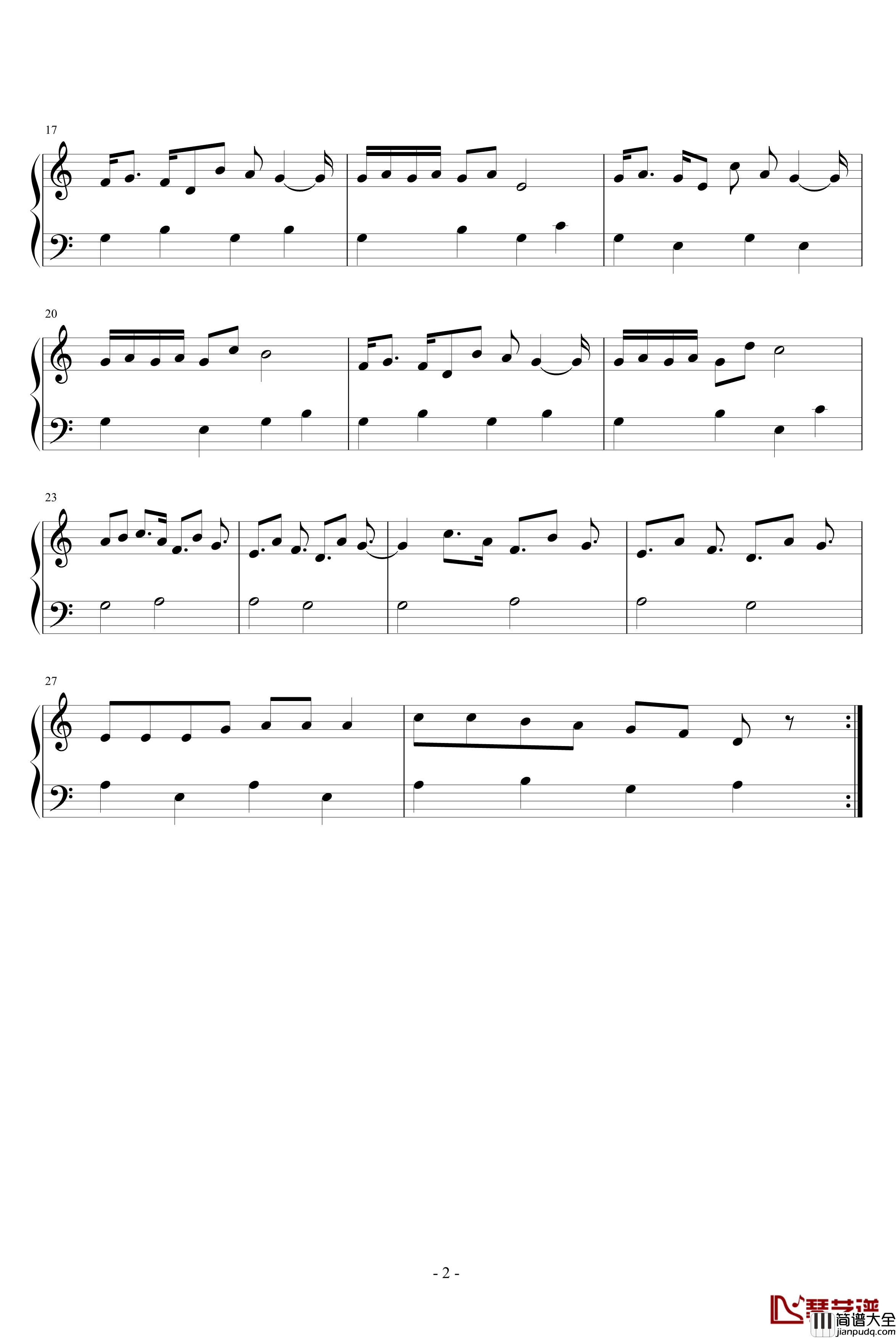 Rudolph_the_Red_Nosed_Raindeer钢琴谱_世界名曲