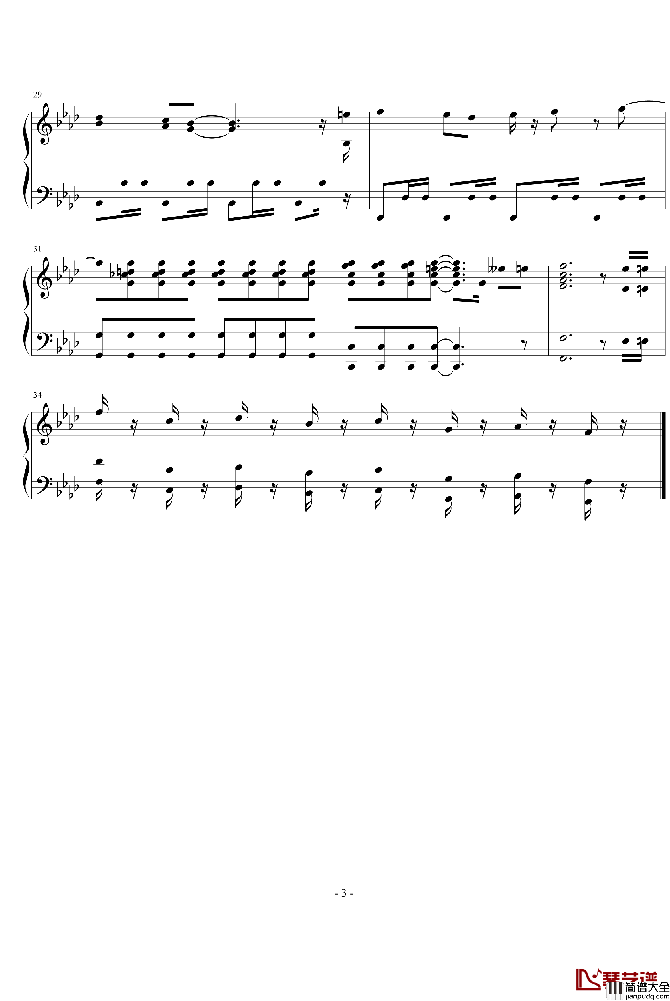 柯南土耳其进行曲钢琴谱_影视