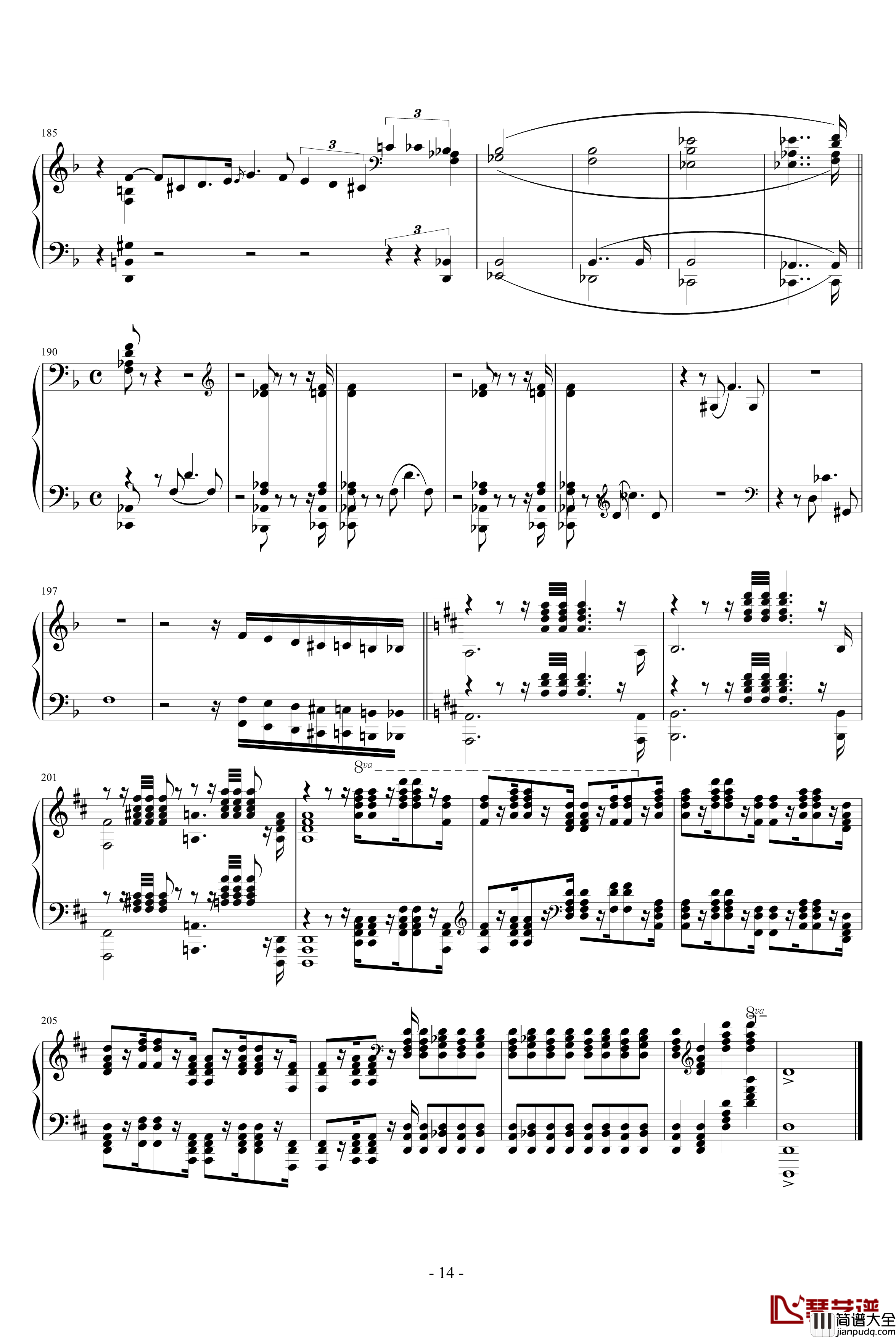 Mazeppa钢琴谱_超技练习曲第4首_李斯特