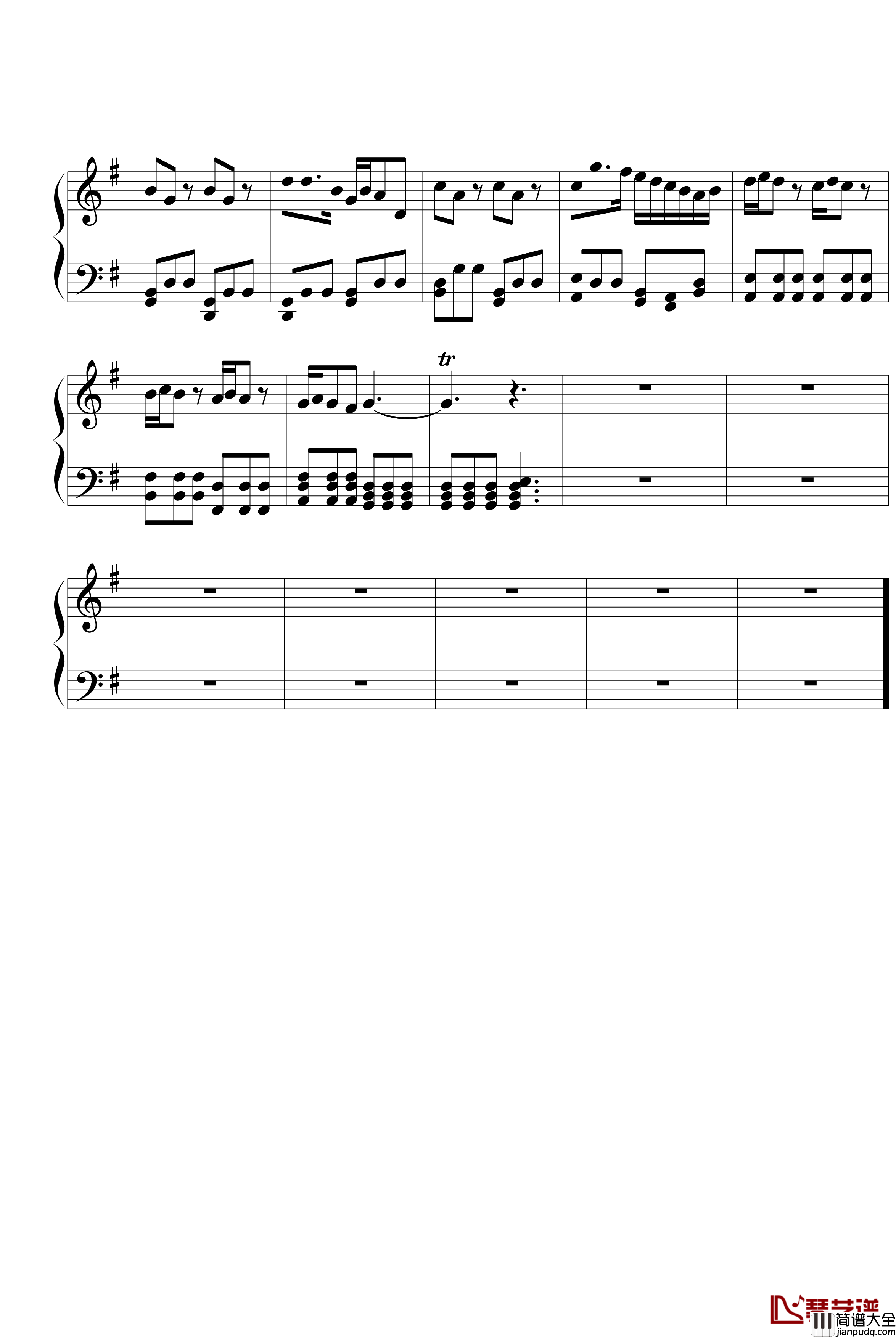 舞曲钢琴谱_季城