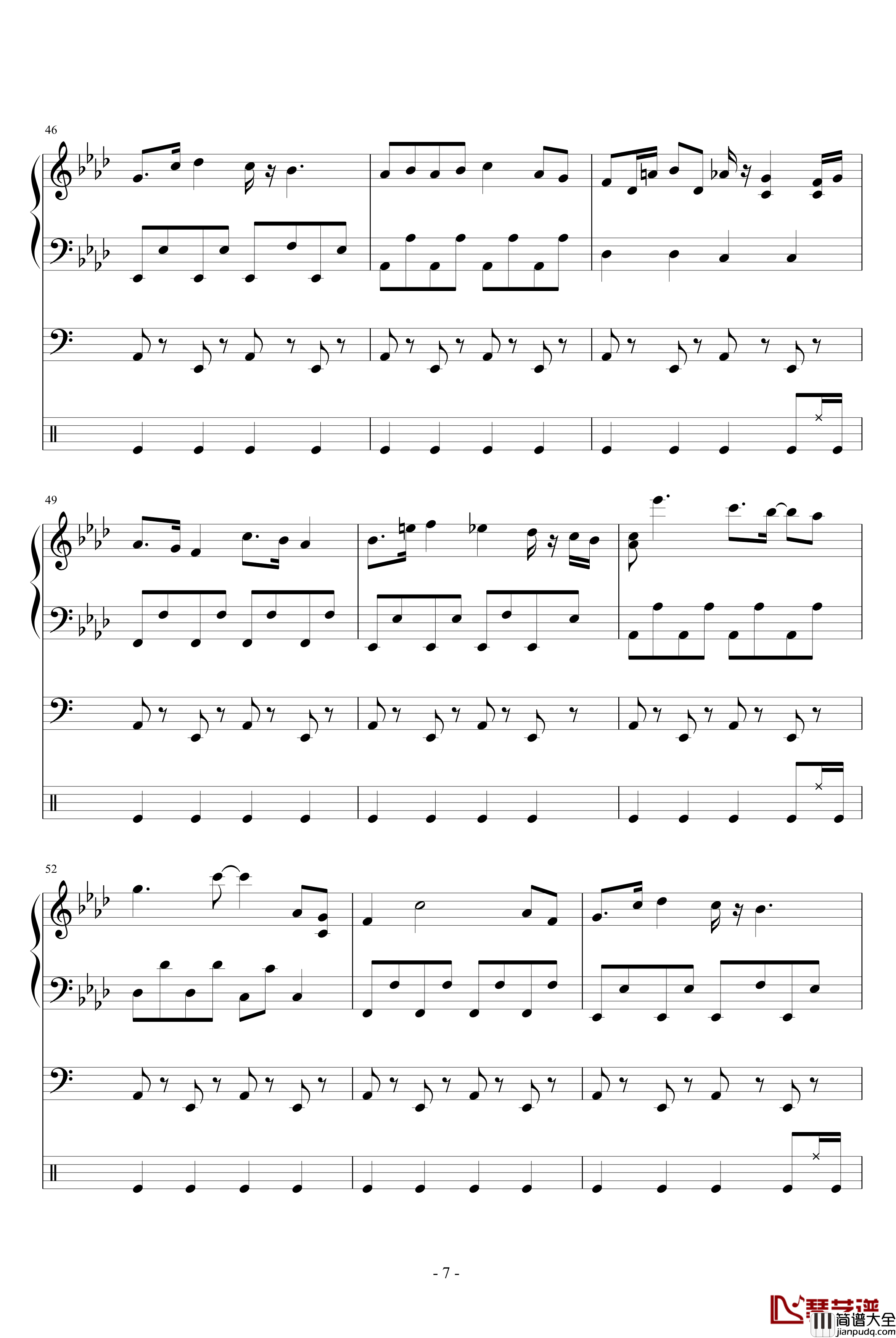 柯南主题曲钢琴谱_名侦探柯南
