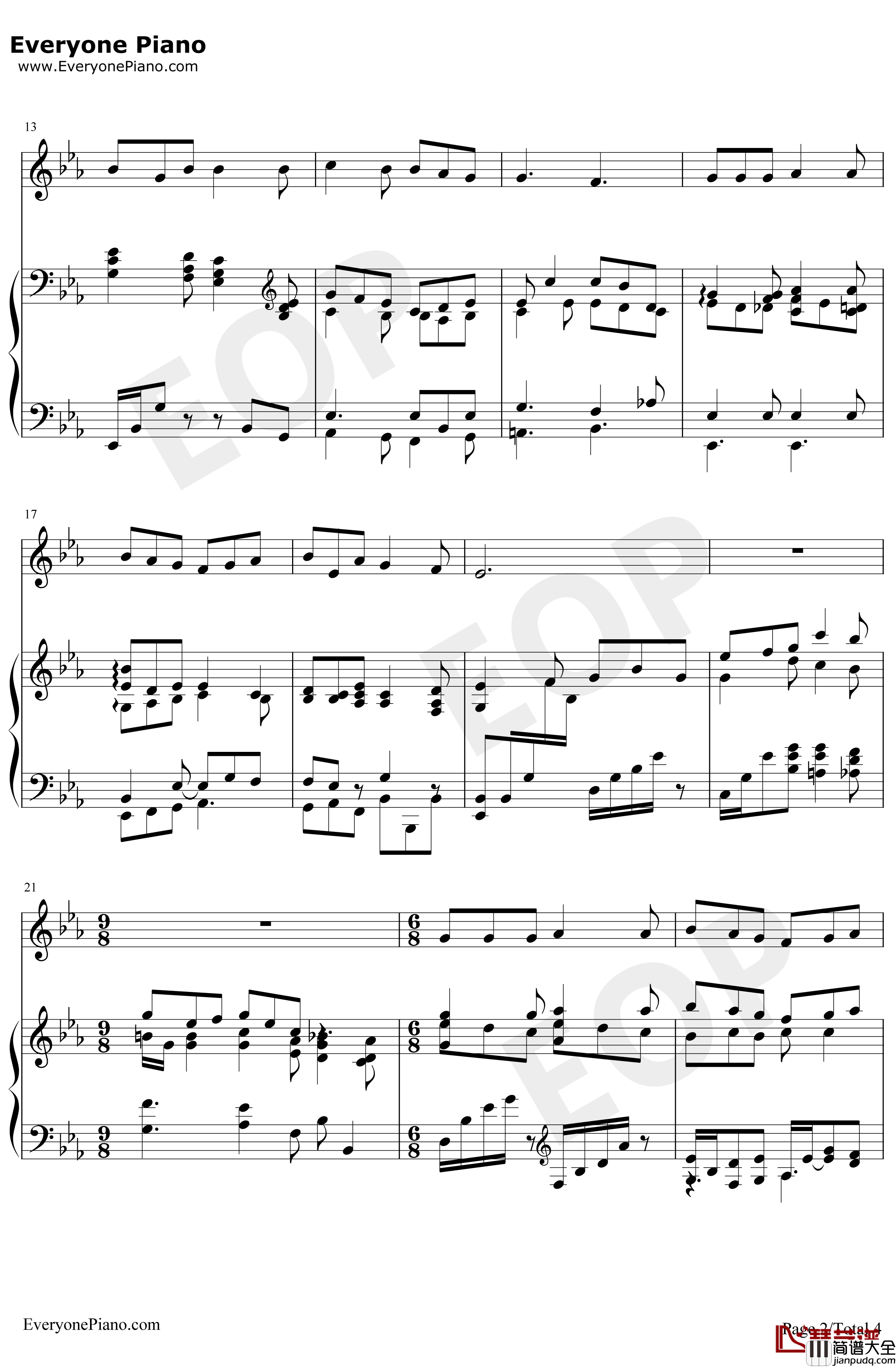 Drink_to_Me_Only_with_Thine_Eyes钢琴谱_BenJonson