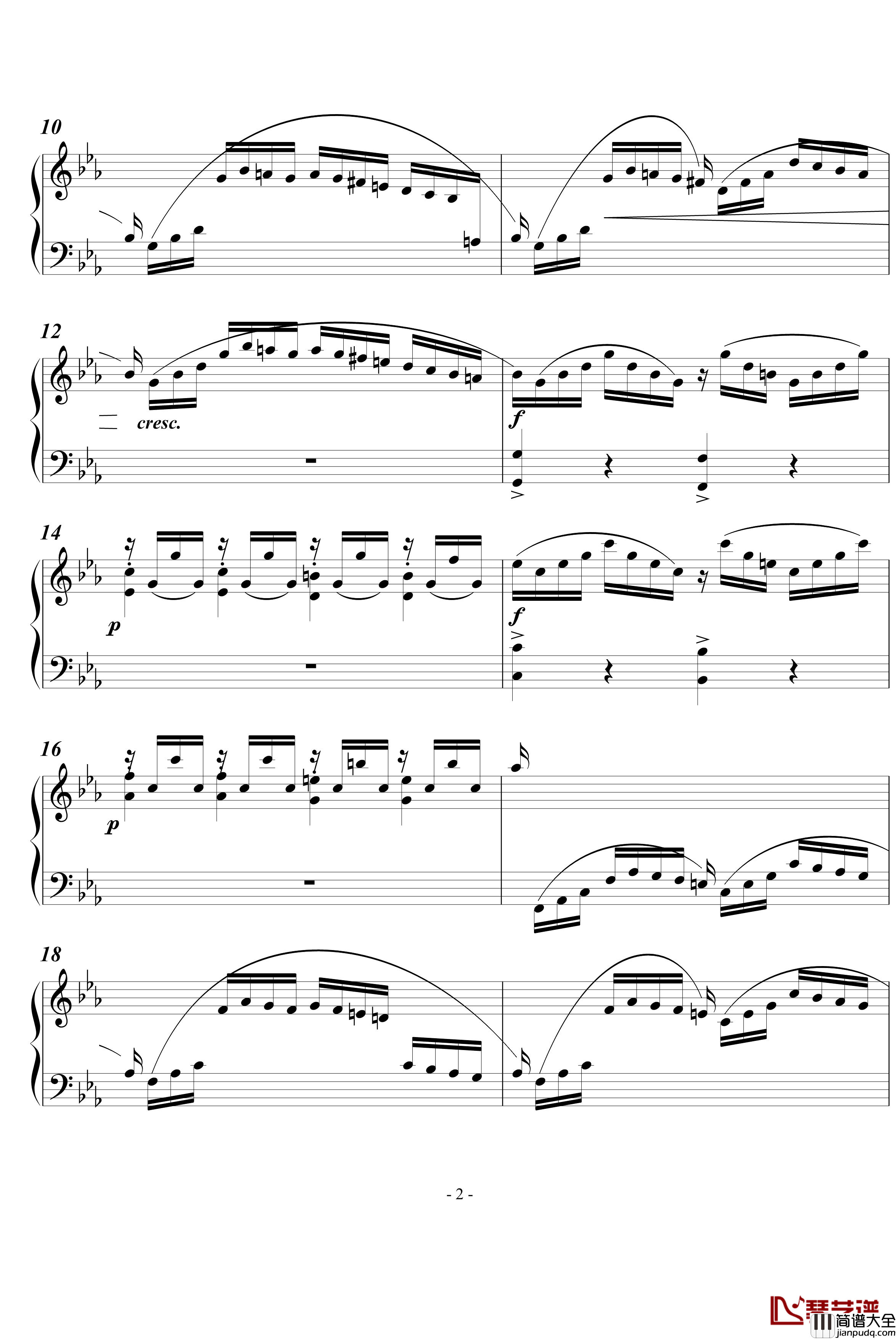 视唱曲钢琴谱_巴赫_P.E.Bach