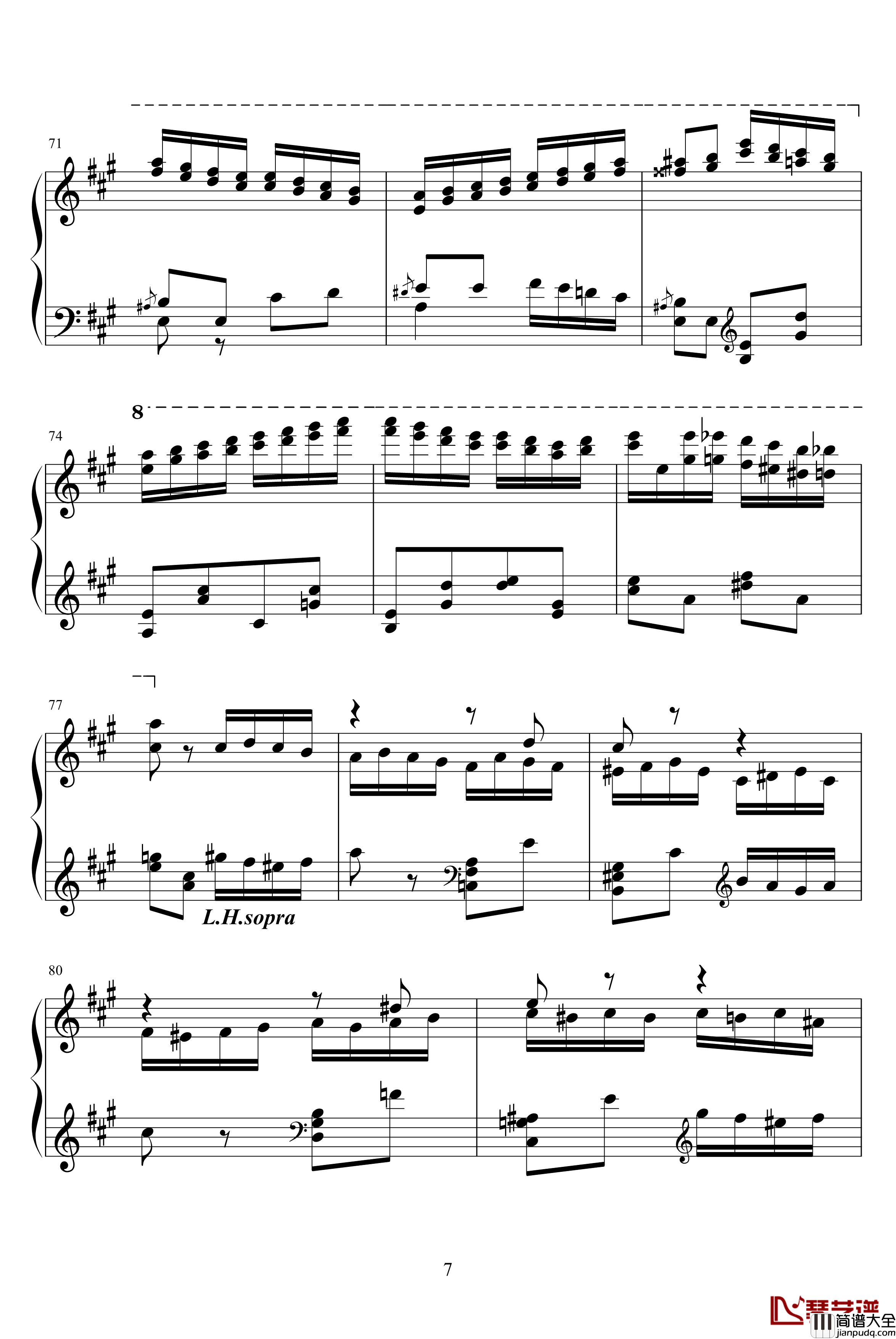 土耳其进行曲钢琴谱_莫扎特_瓦洛多斯改编莫扎特