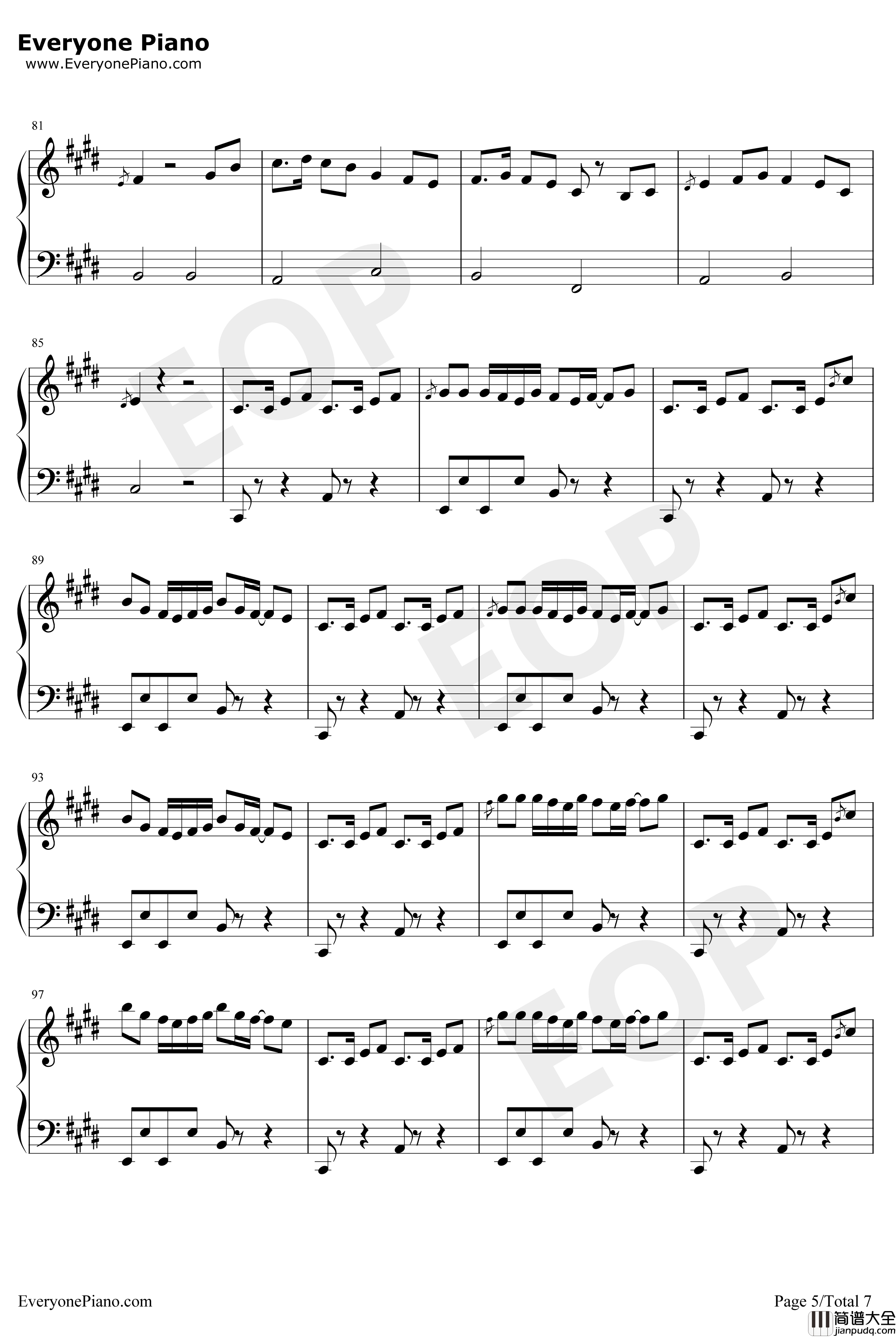 Monody钢琴谱_TheFatRatLauraBrehm_TheFatRat_抖音歌曲