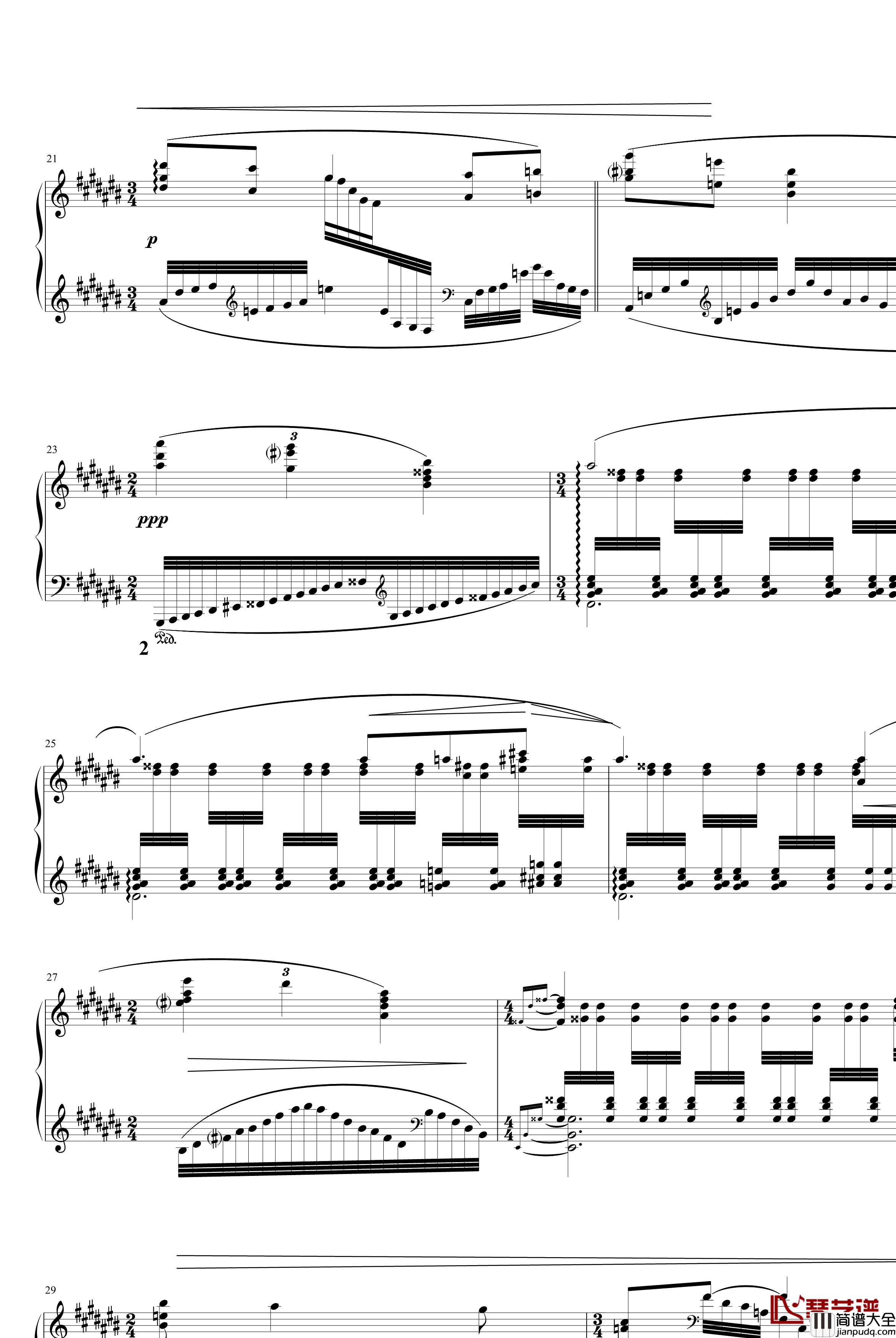 夜之幽灵组曲之水妖钢琴谱_拉威尔_Ravel