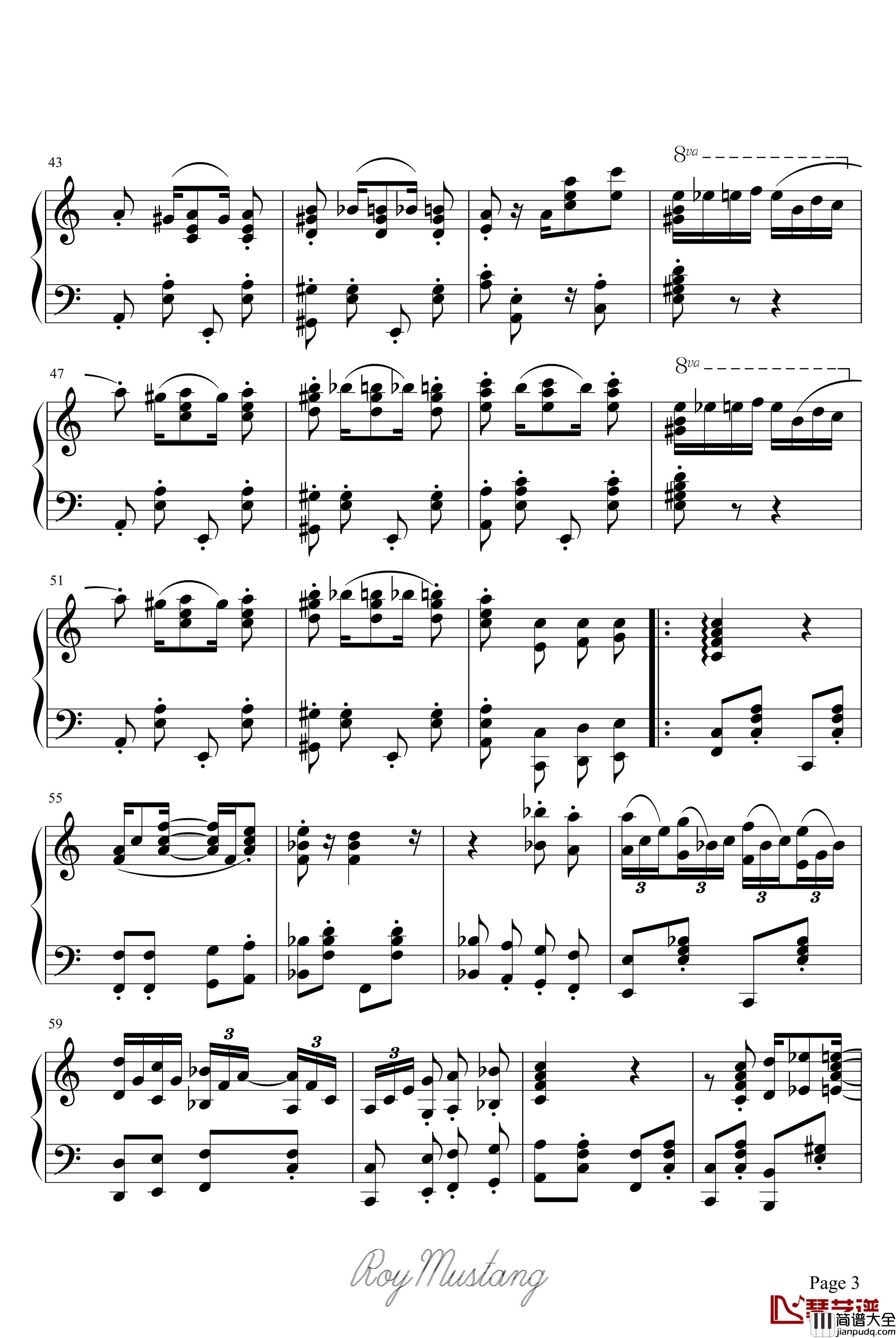 致爱丽丝钢琴谱_爵士·改_贝多芬_beethoven