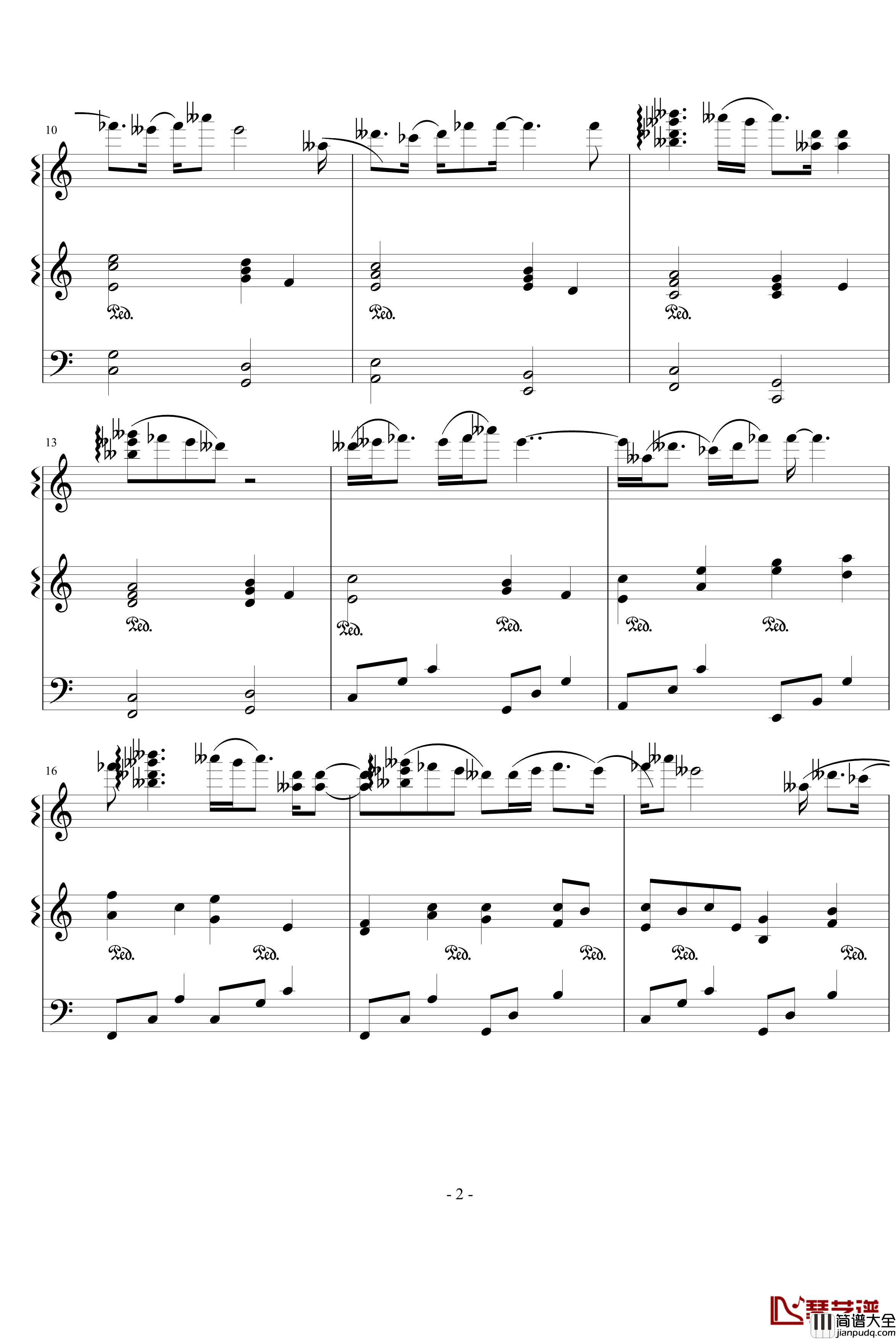 天空之城卡农钢琴谱_帕赫贝尔_Pachelbel