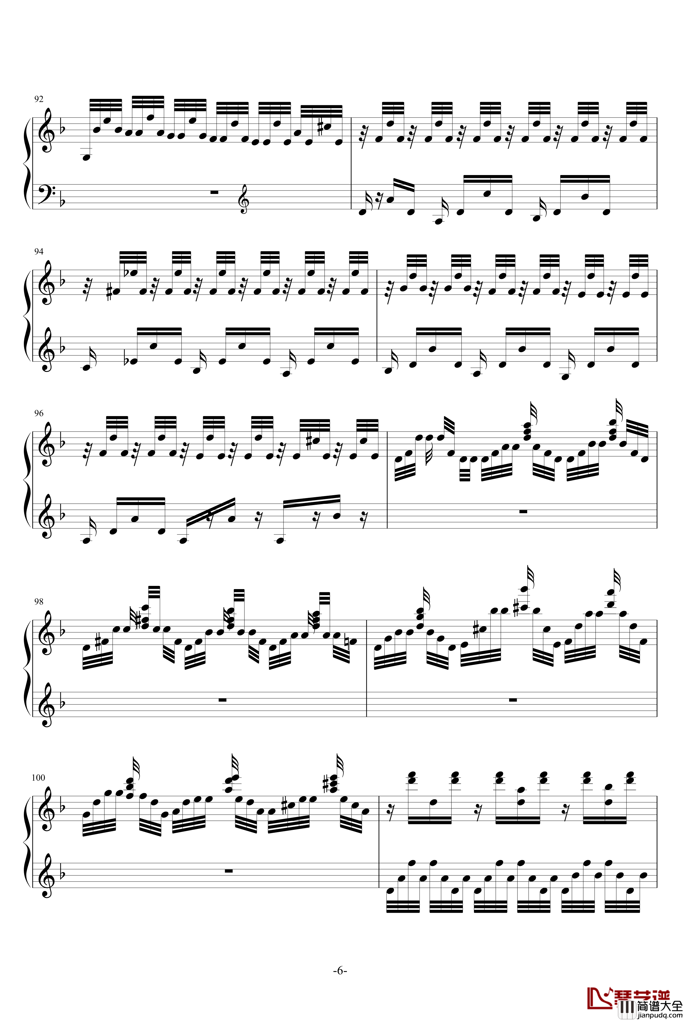 BWV.1004Chaconne改编钢琴谱_巴赫神作_P.E.Bach