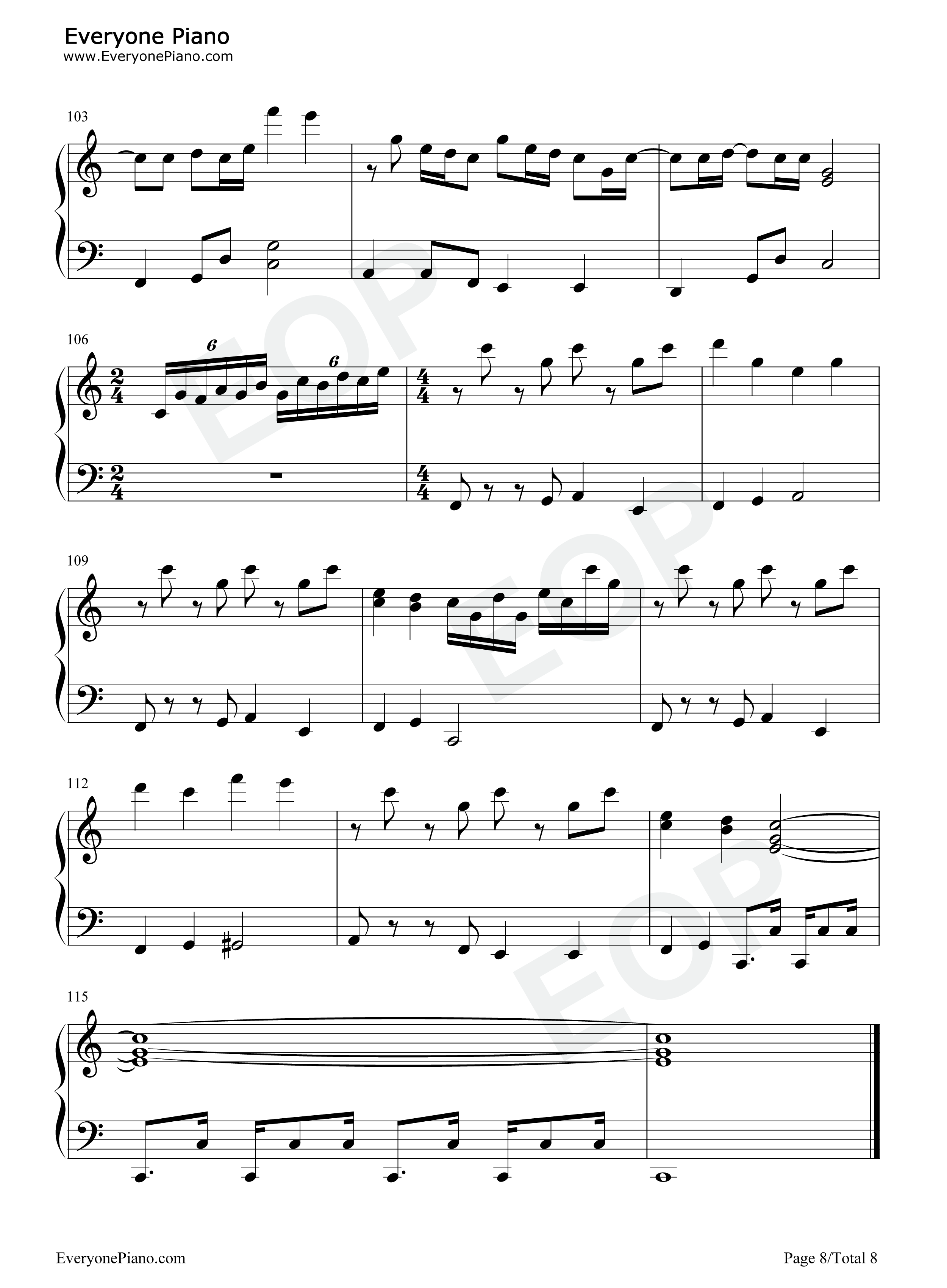 カナタハルカ钢琴谱_RADWIMPS