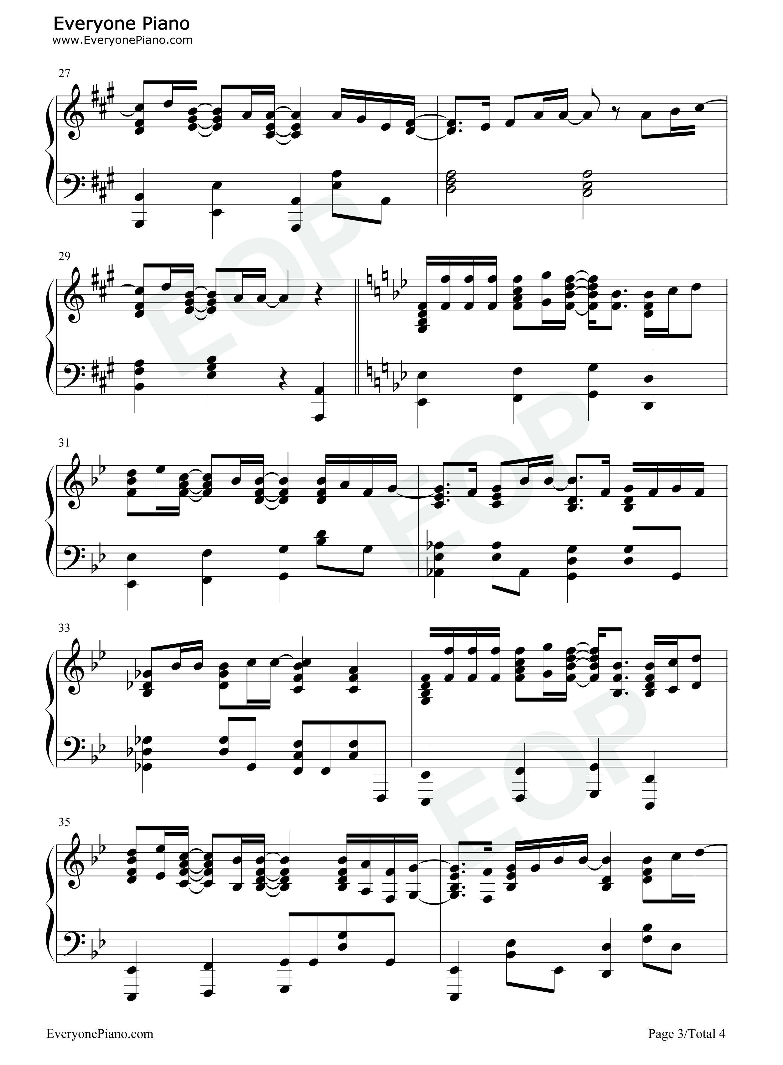 すずめの涙钢琴谱_RADWIMPS