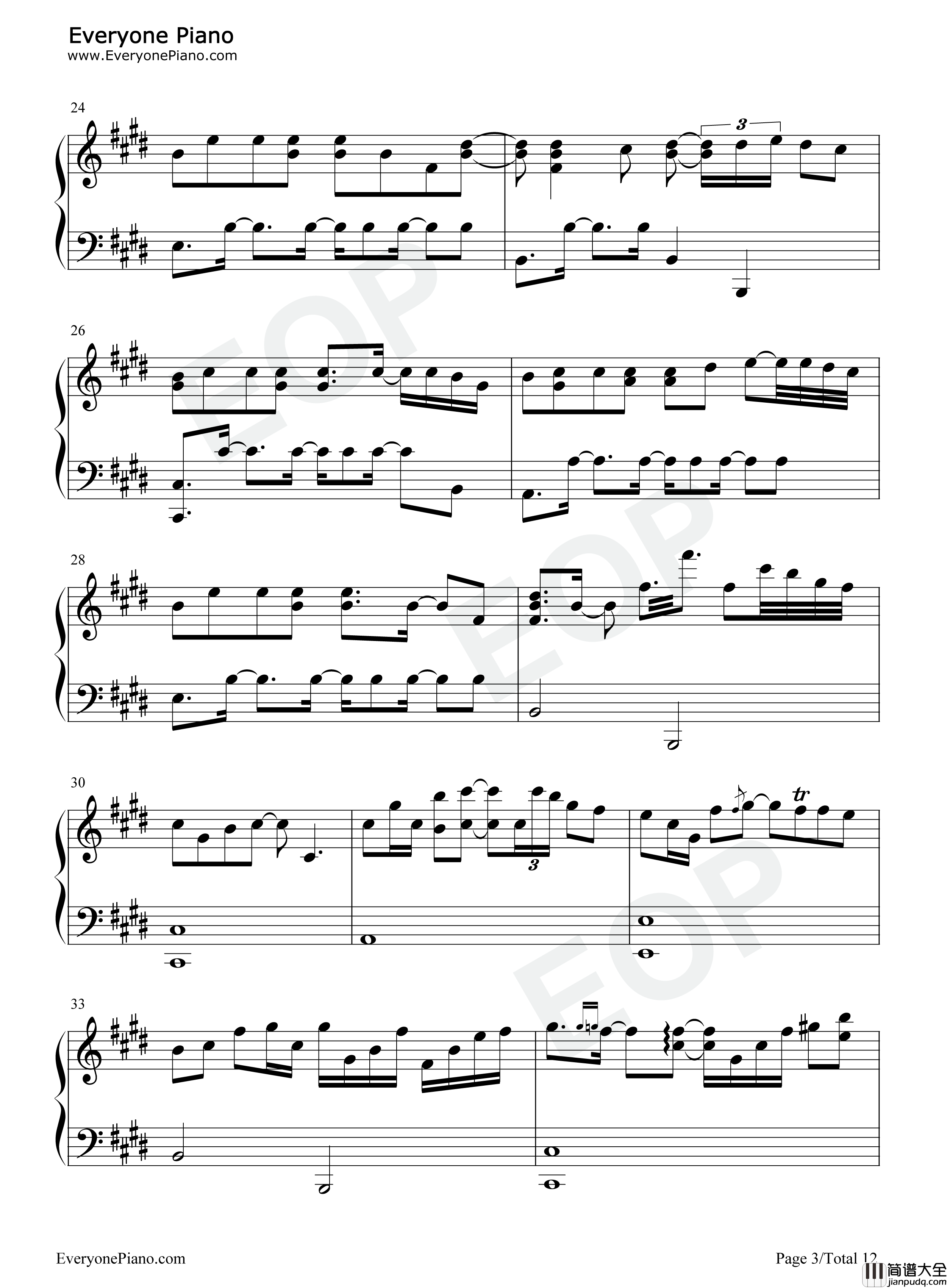 大暑钢琴谱_音阙诗听_李佳思