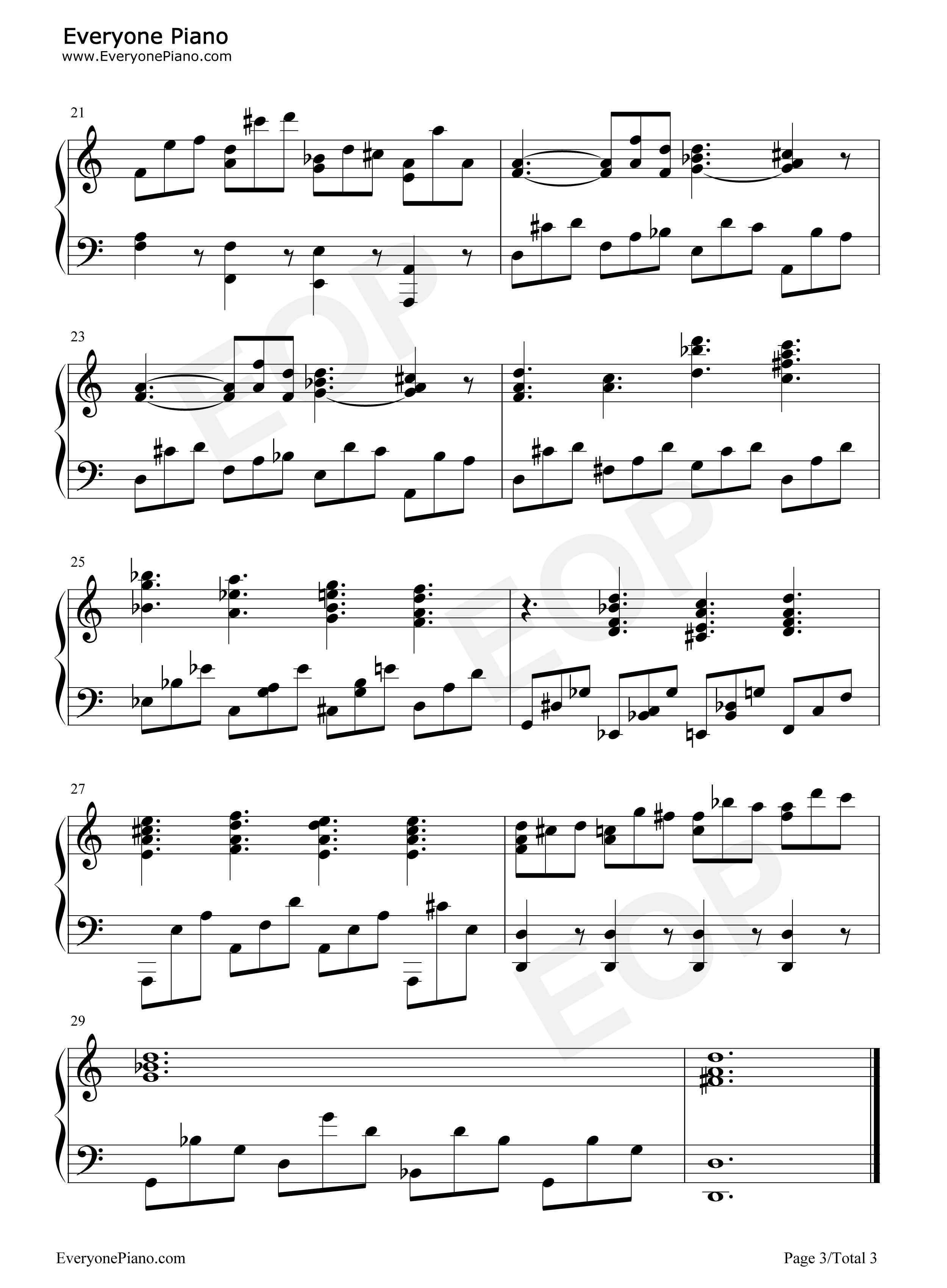 安魂曲钢琴谱_莫扎特