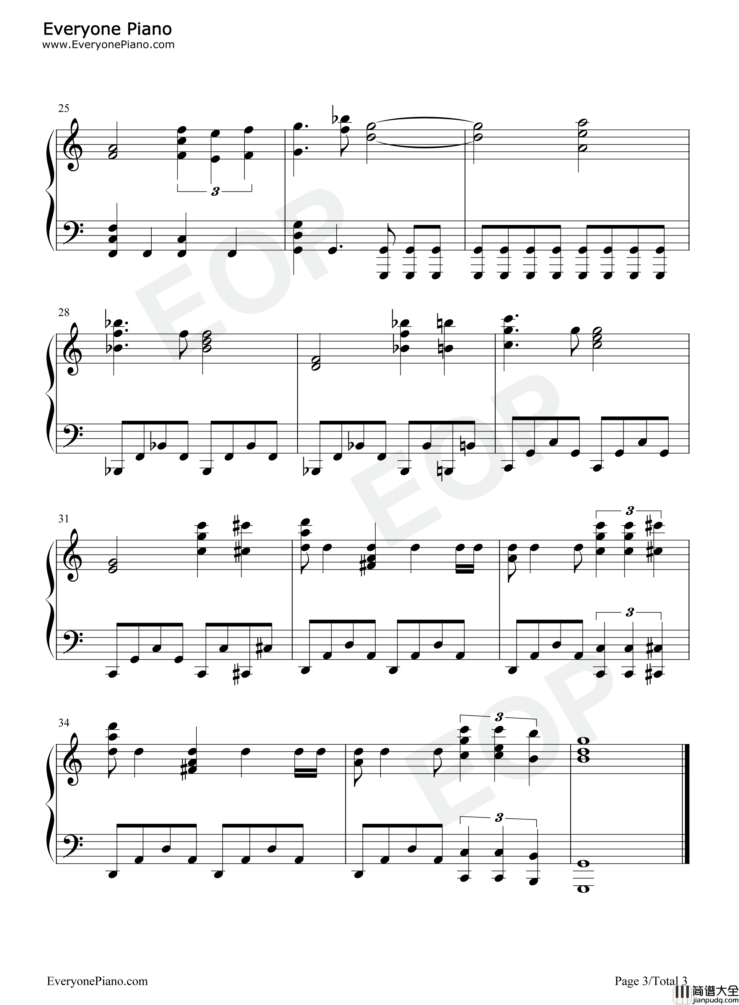 口袋妖怪红宝石蓝宝石主题曲钢琴谱_增田顺一