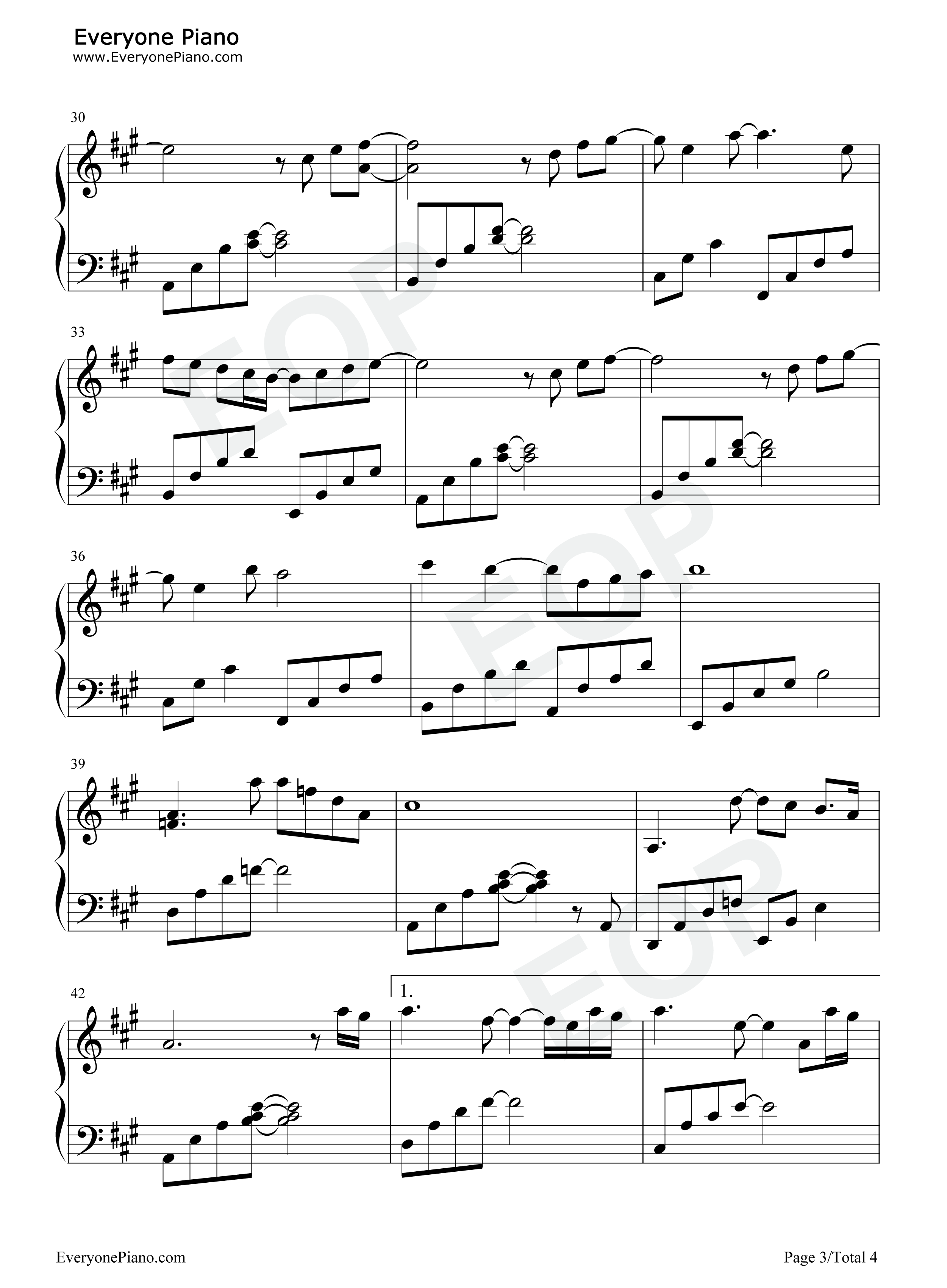 Reason钢琴谱_李闰珉_Yiruma