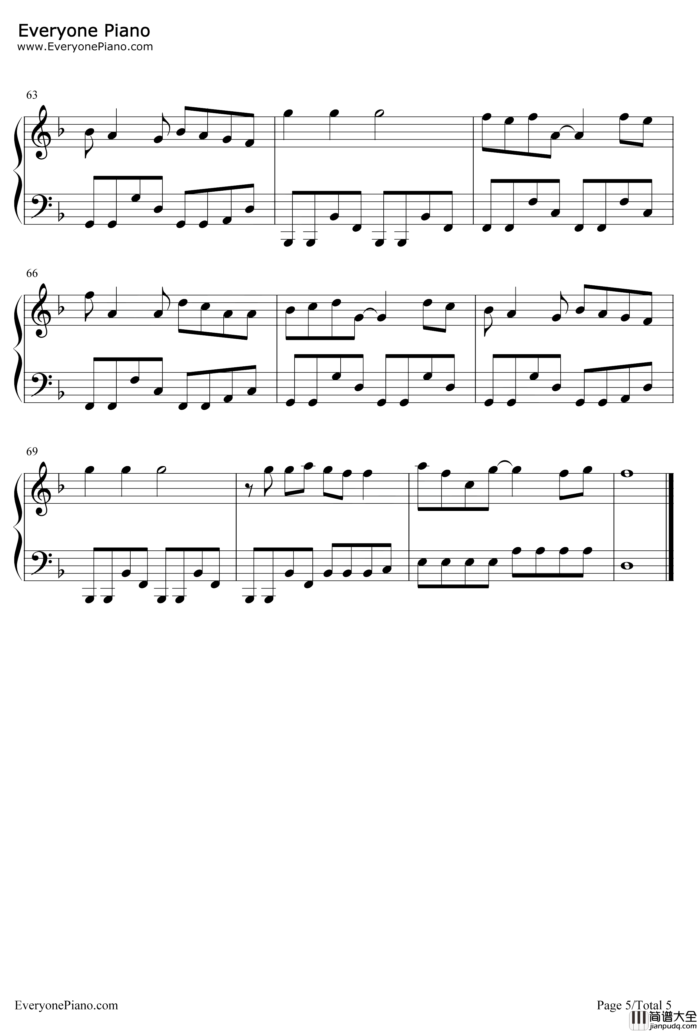 Heaven_Niall_Horan钢琴谱