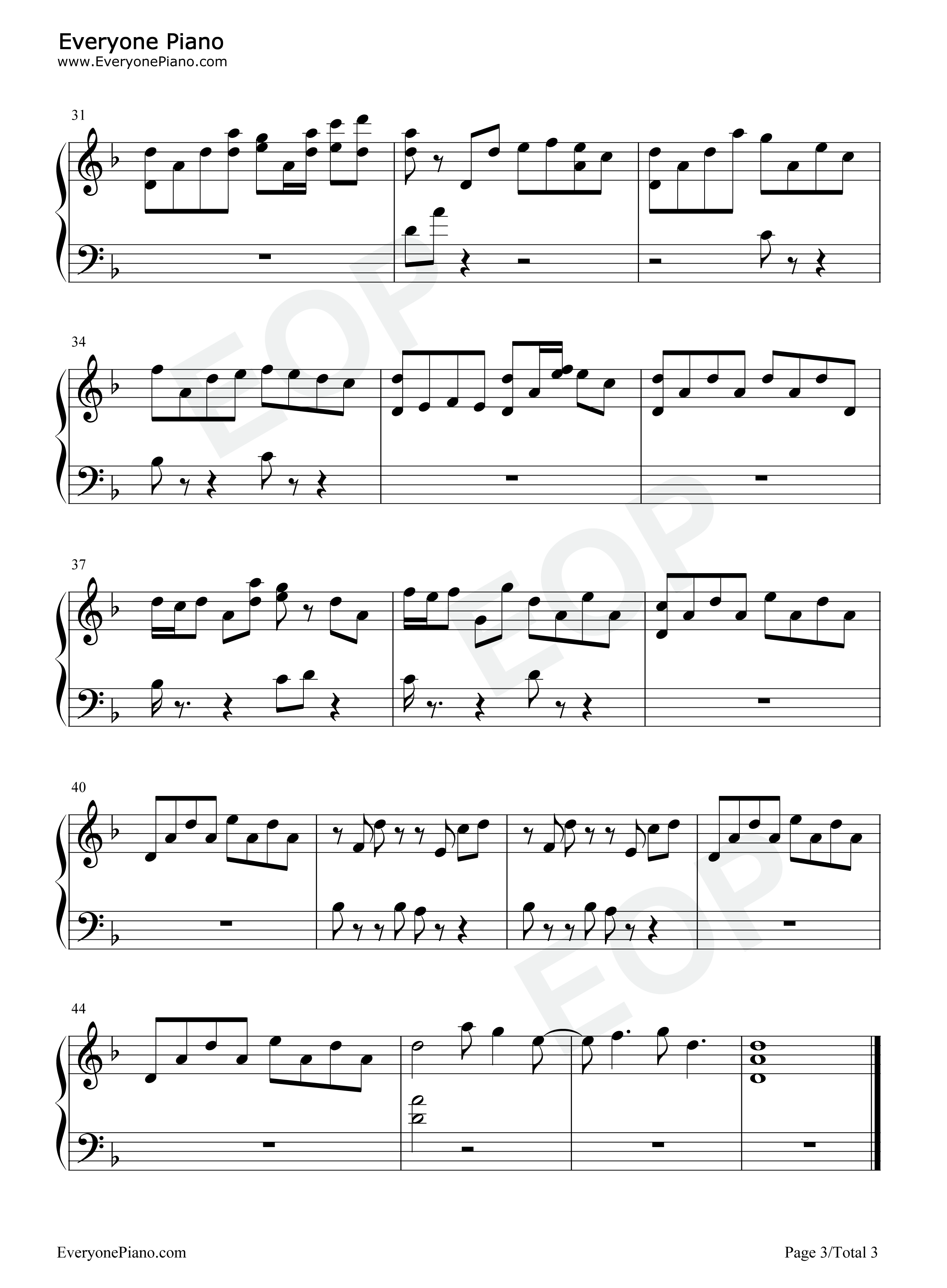 Kaer_Morhen钢琴谱_Marcin_Przybylowicz