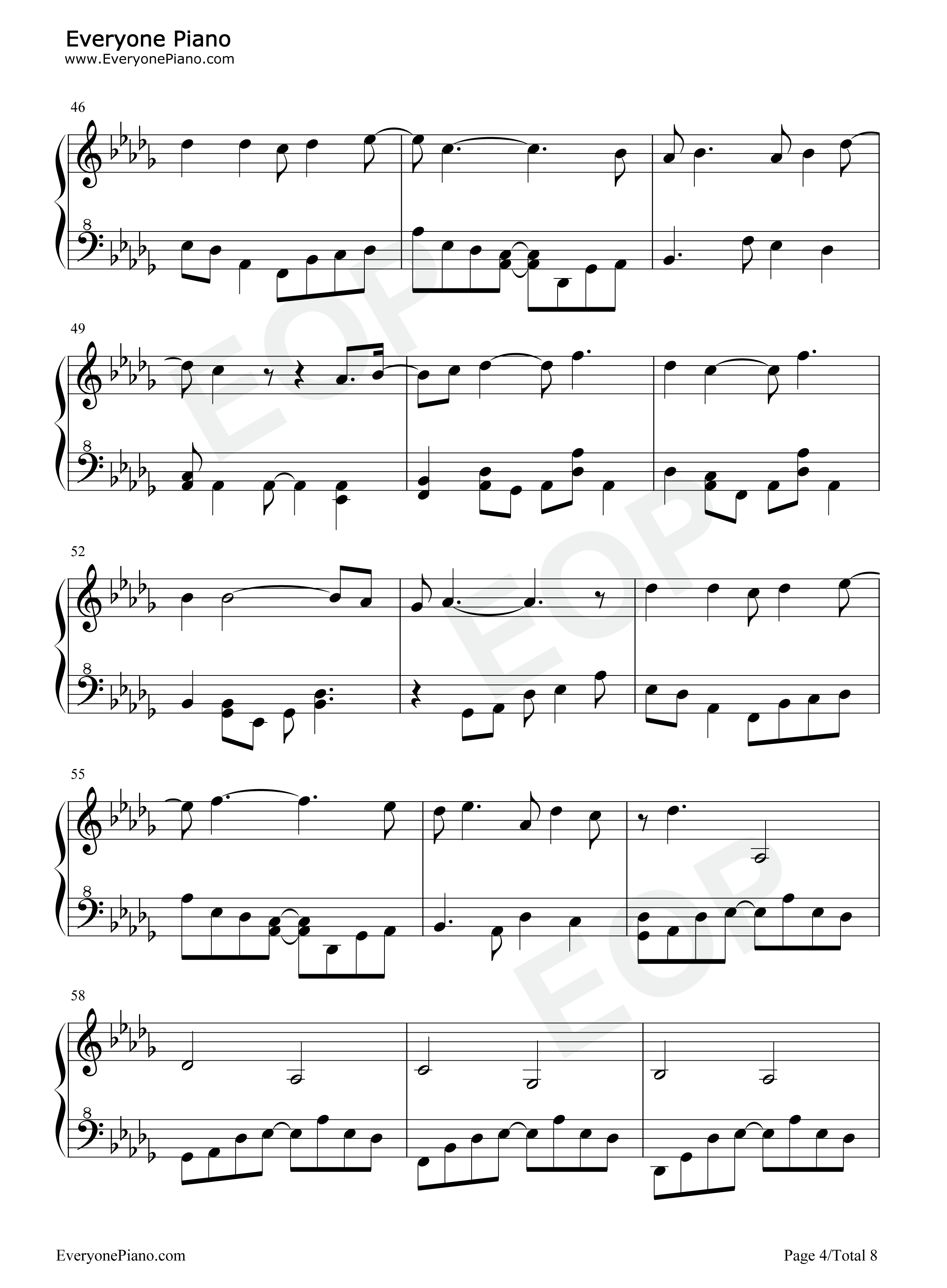 心之泉钢琴谱_DEEMO