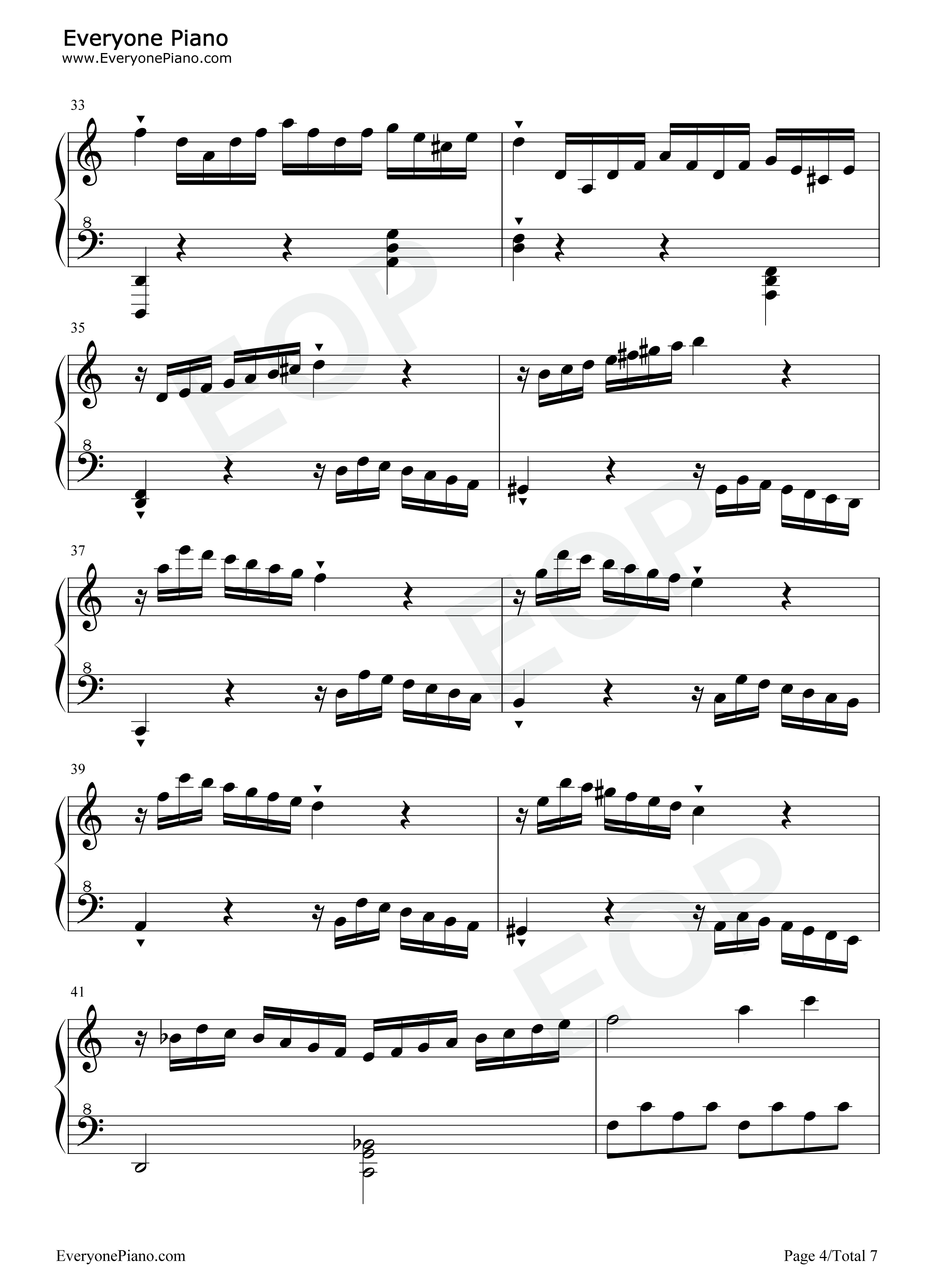 C大调奏鸣曲钢琴谱_莫扎特