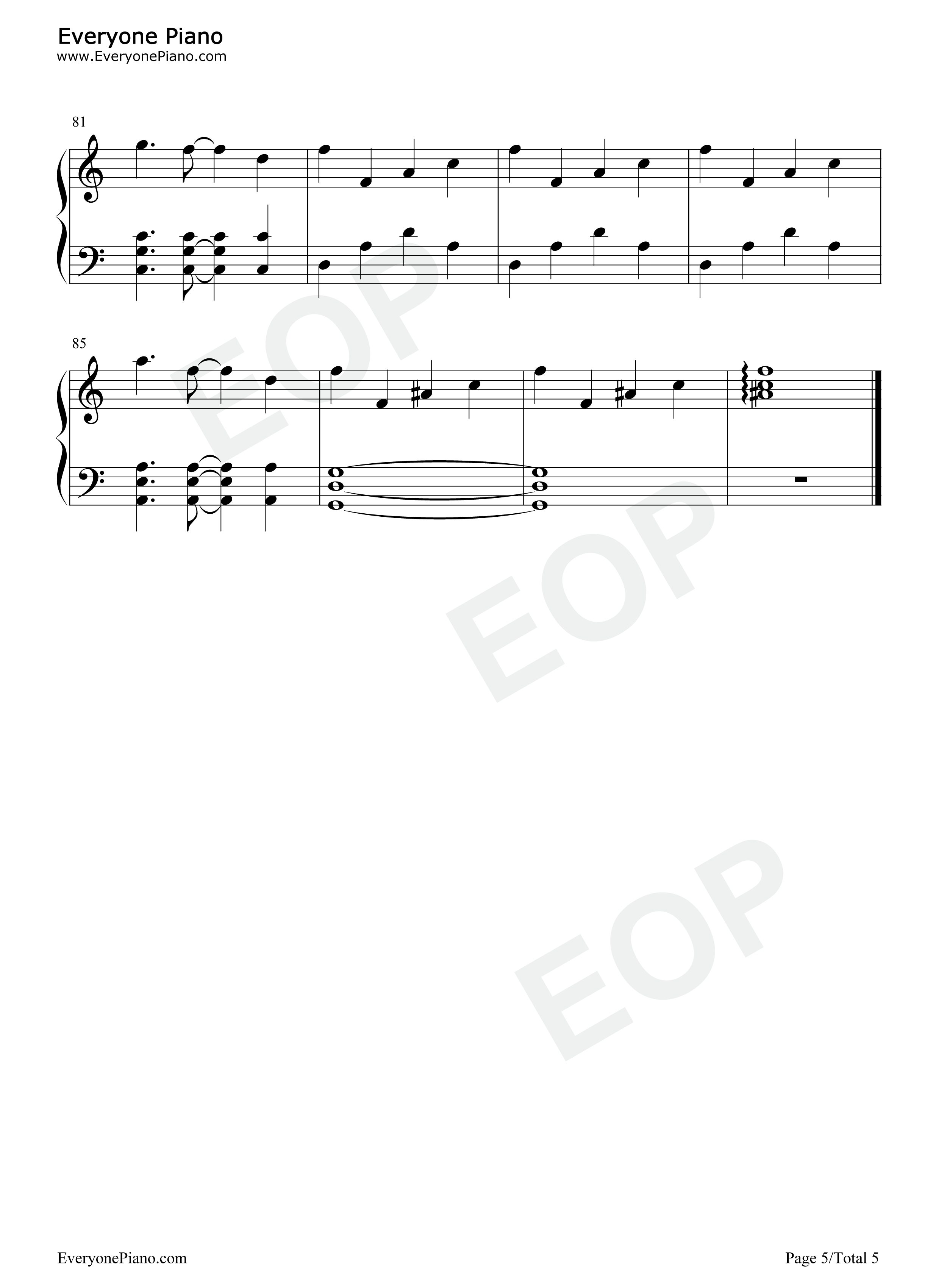 Lets_Be_Friends_Lena_Theme钢琴谱_Sergey_Eybog