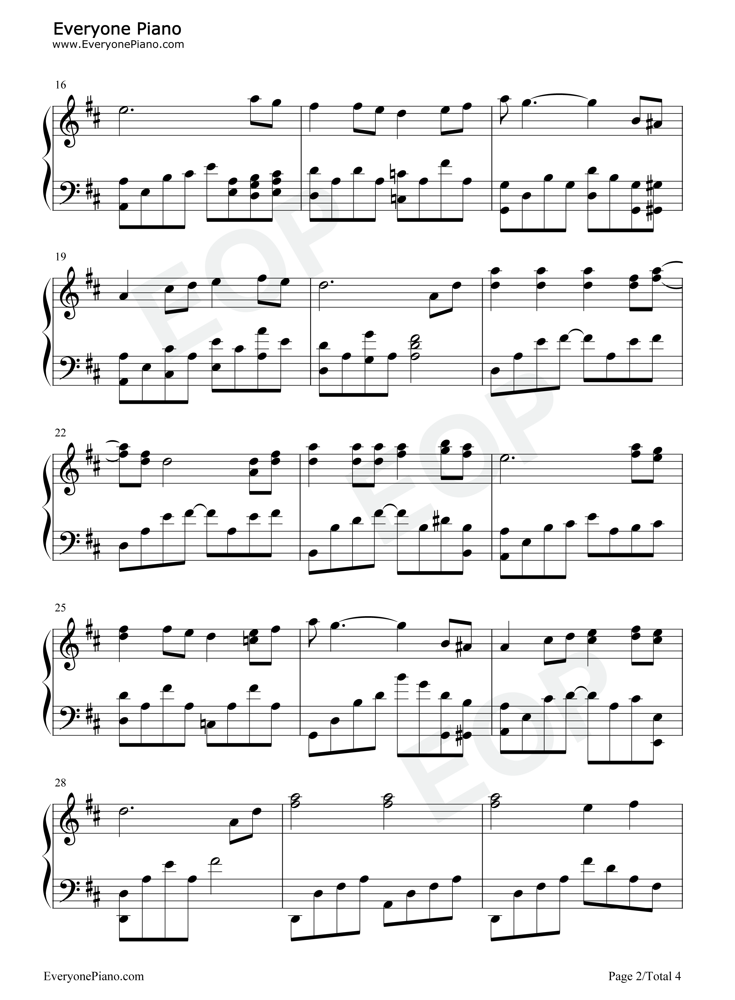 红河谷钢琴谱_Slim_Whitman