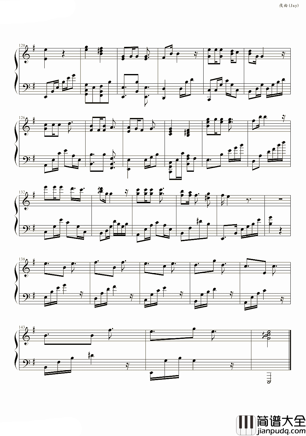 夜曲钢琴谱_周杰伦_歌曲的出处竟然是来源于他
