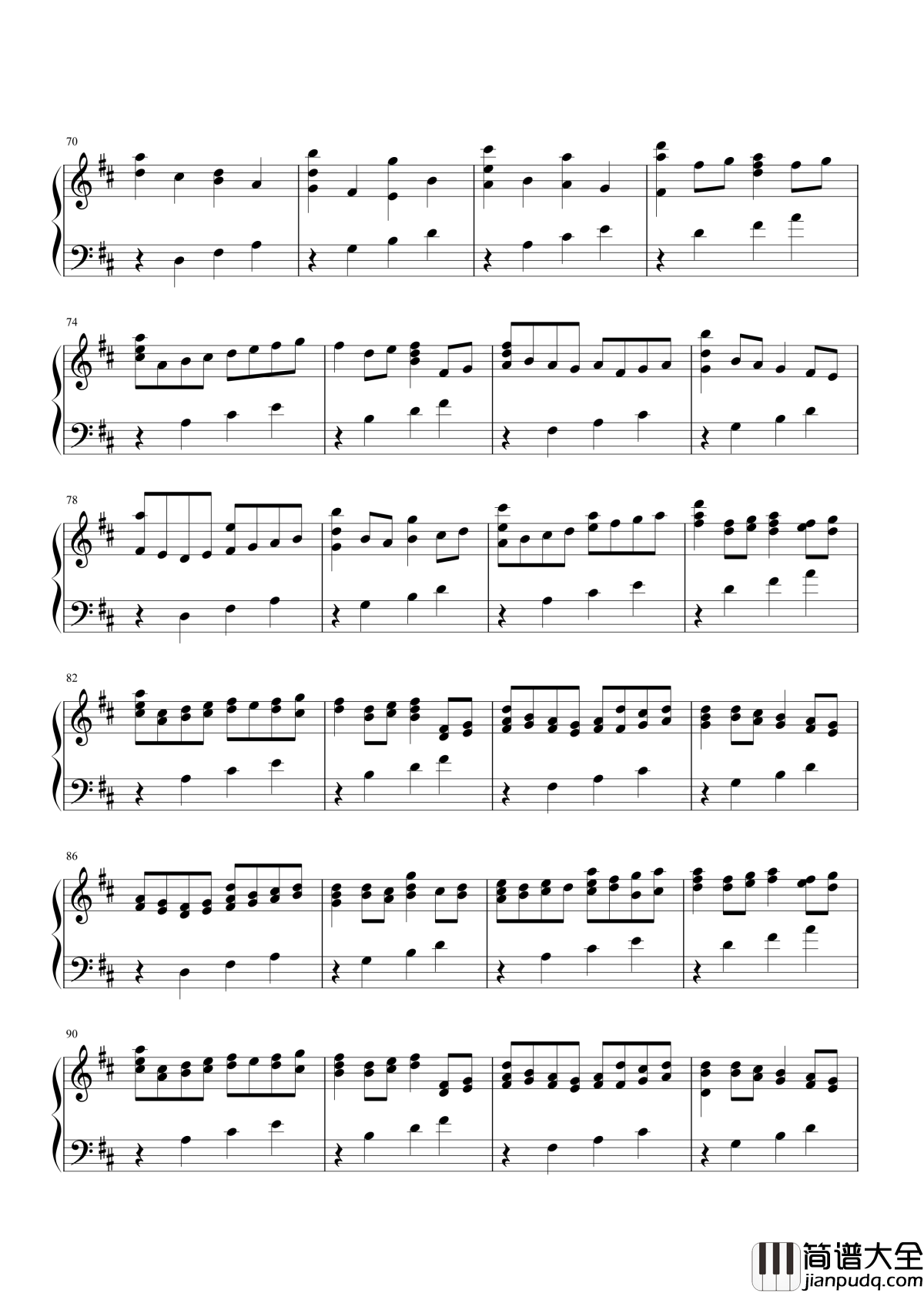 d大调卡农钢琴谱_帕赫贝尔_抵死缠绵的曲式